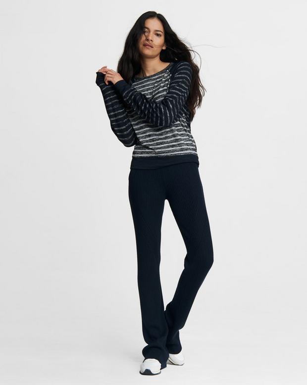 The Knit Striped Pullover image number 4