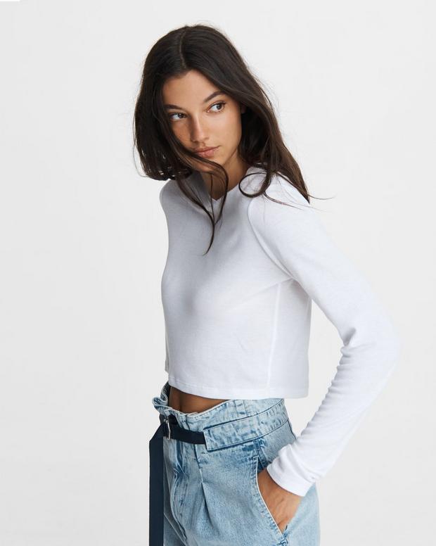 The Rib Cropped Long Sleeve image number 1