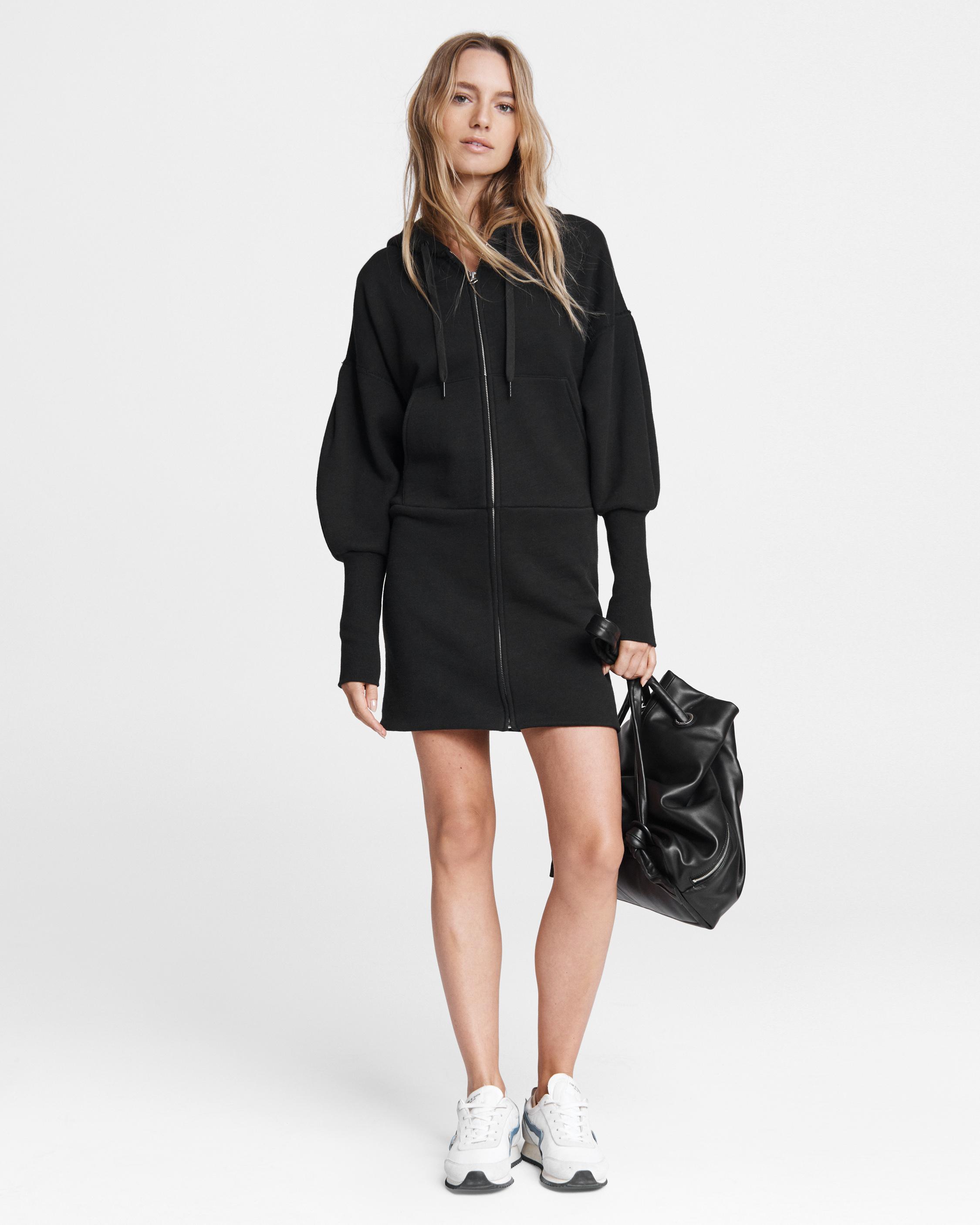 Forest Hoodie Mini Dress Black rag bone