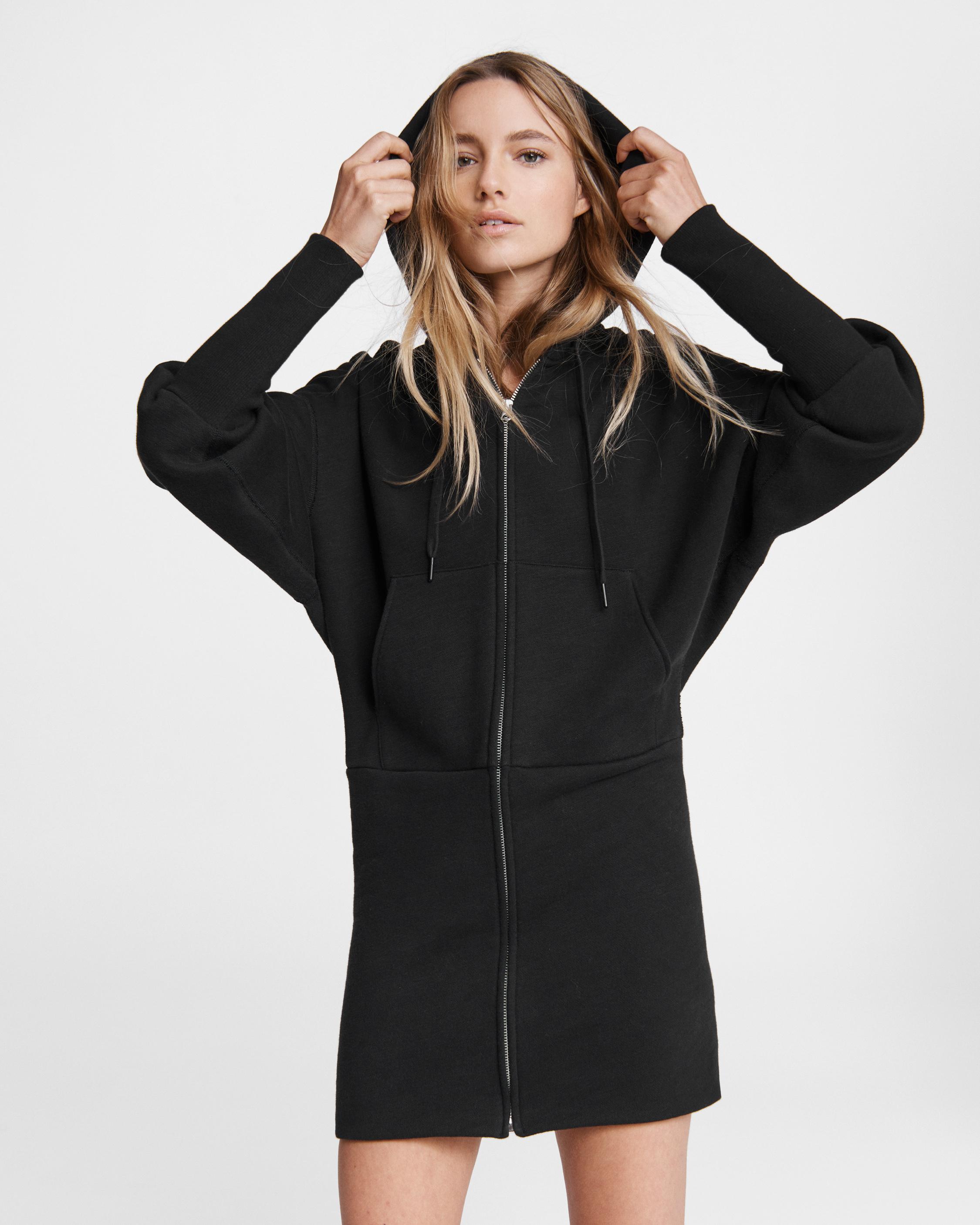 Hoodie Dress - Black