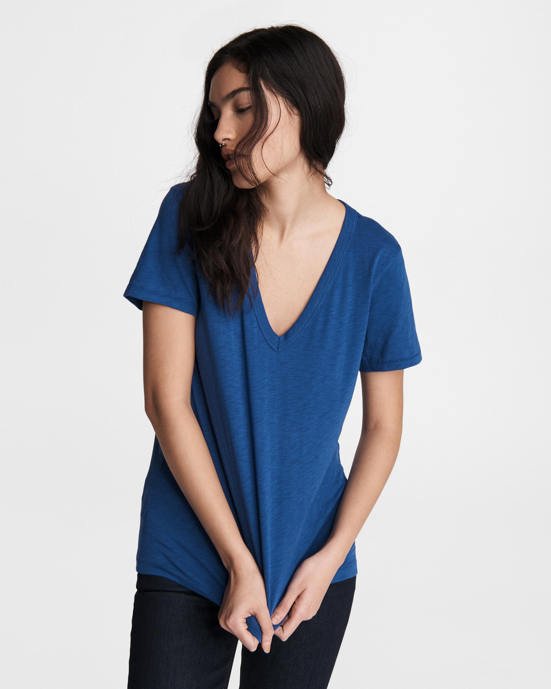 The Slub Vee - Cleo Blue | rag & bone