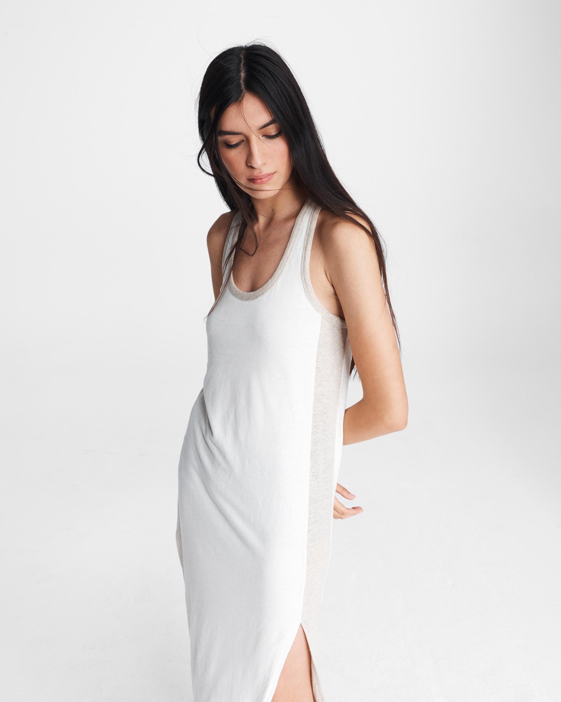 Summer Linen Tank Midi Dress image number 4