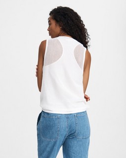 DOUBLE LAYER MESH COTTON TANK image number 2