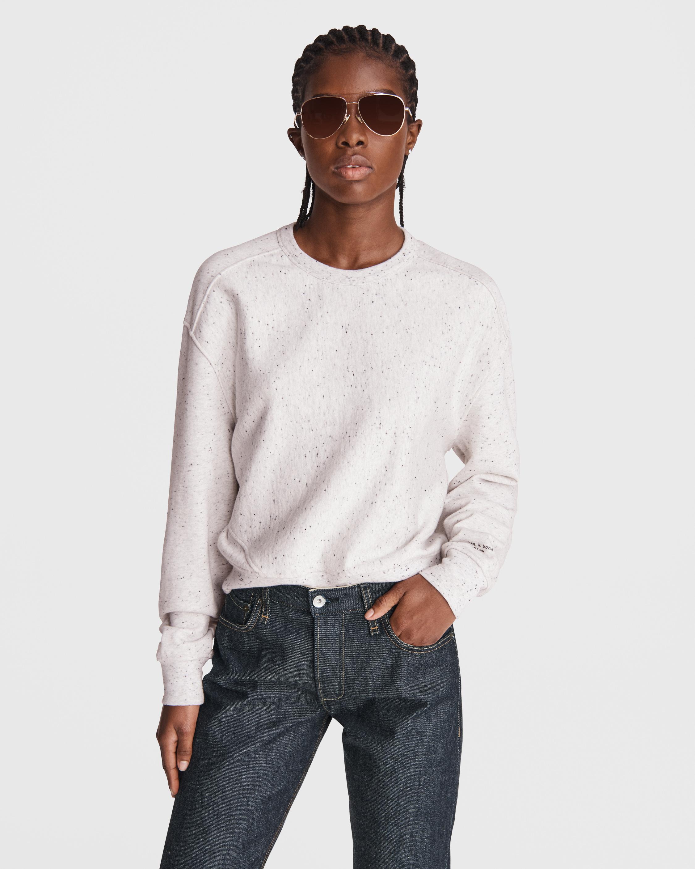 City Terry Sweatshirt Black Multi rag bone