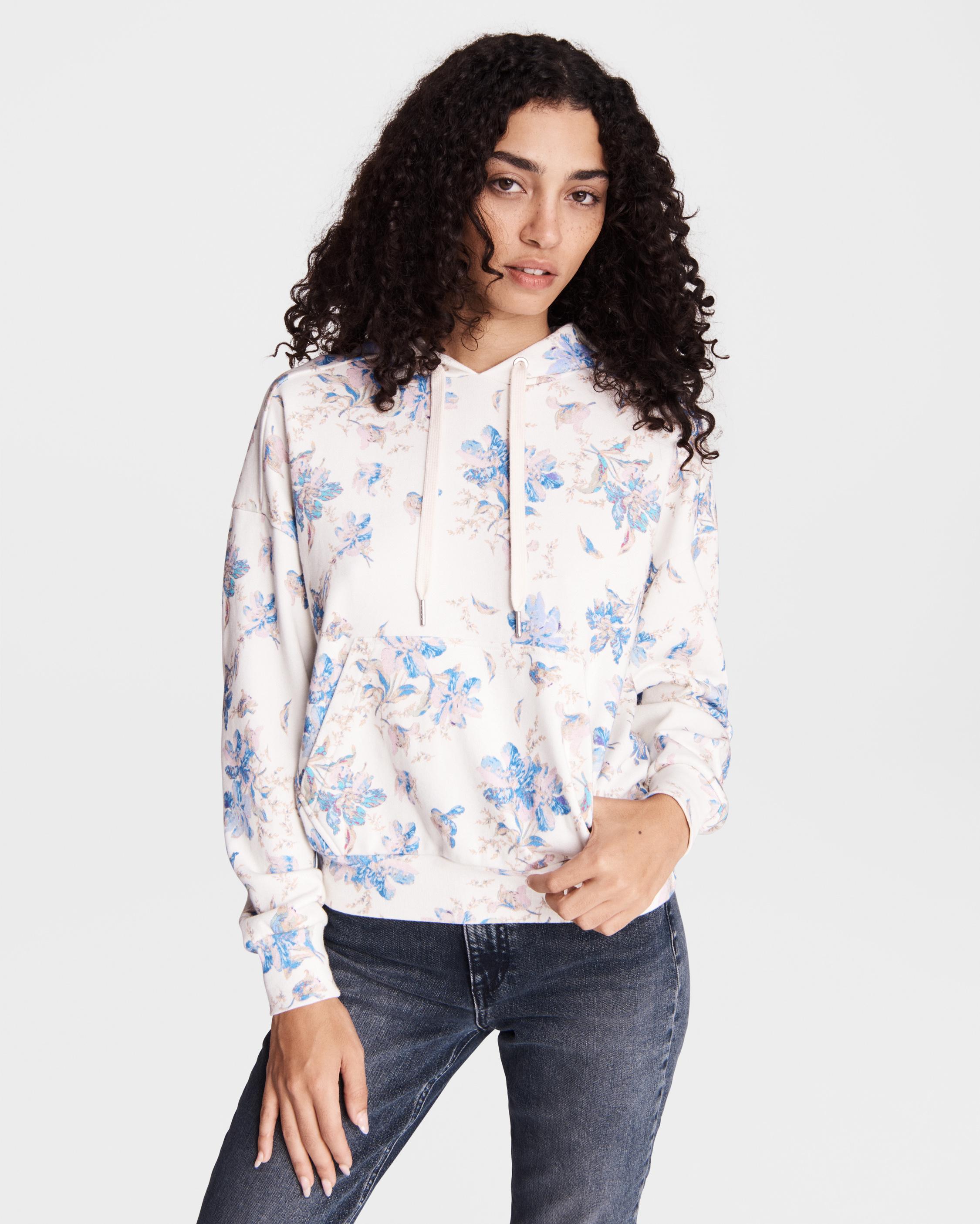 Shop rag & bone City Floral Print Hoodie Sweatshirt