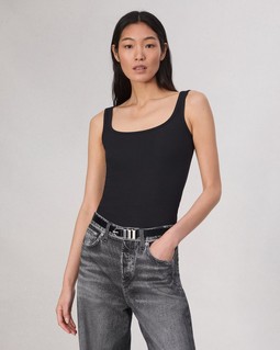 Essential Rib Scoop Tank - Black | rag & bone Essential Rib Scoop Tank - Black | rag & bone