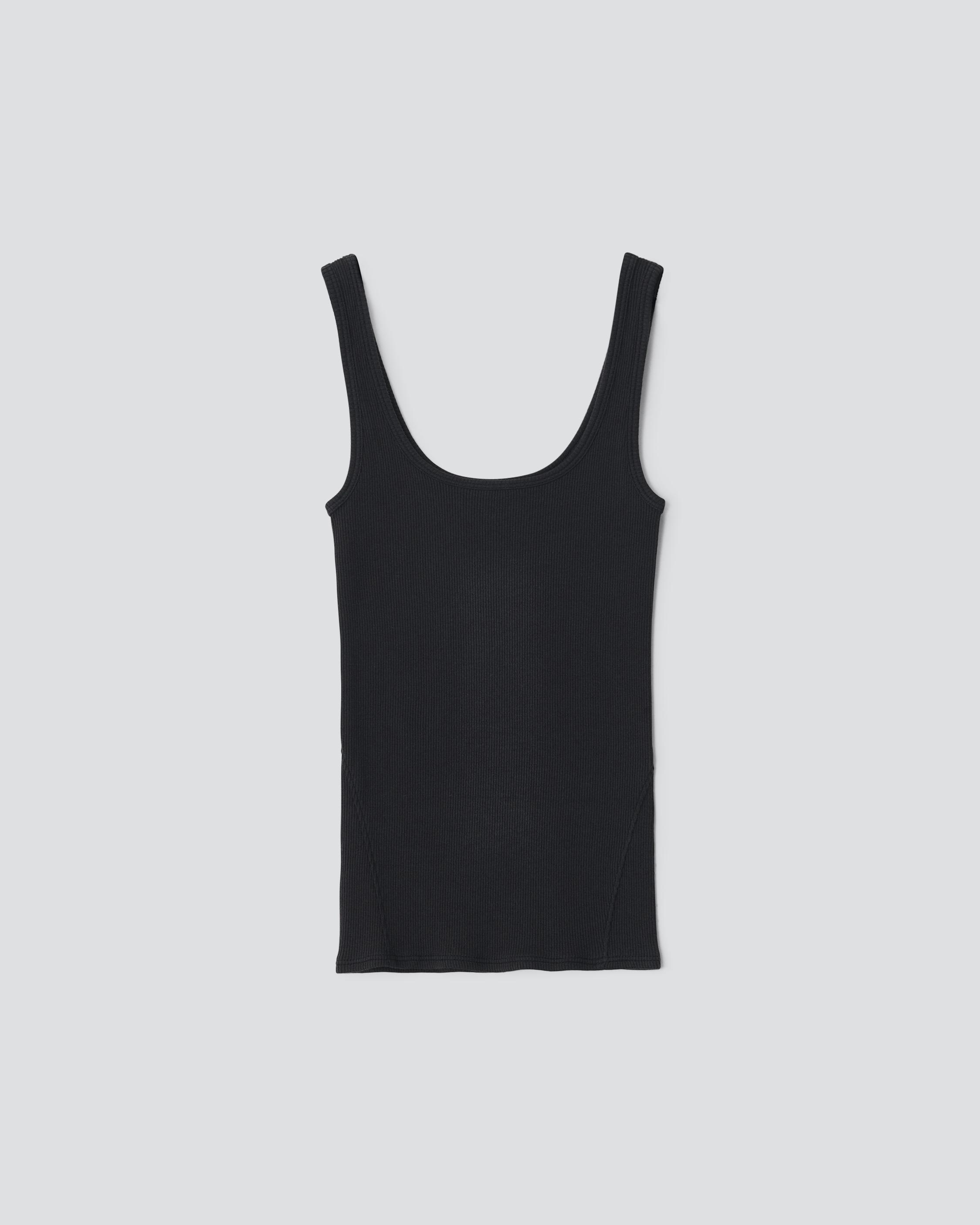 Essential Rib Scoop Tank - Black | rag & bone