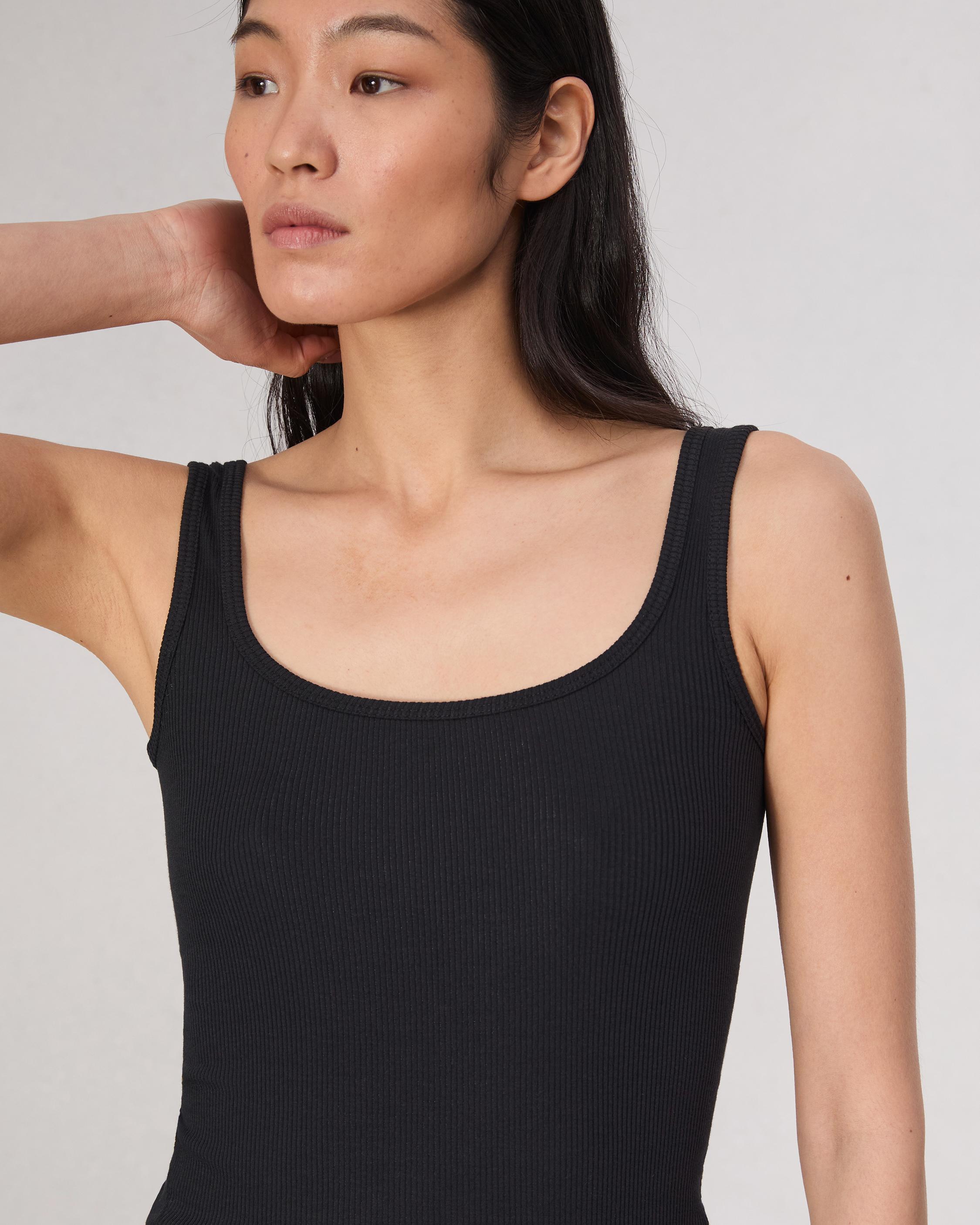 Basic Scoop Neck Tank - Black