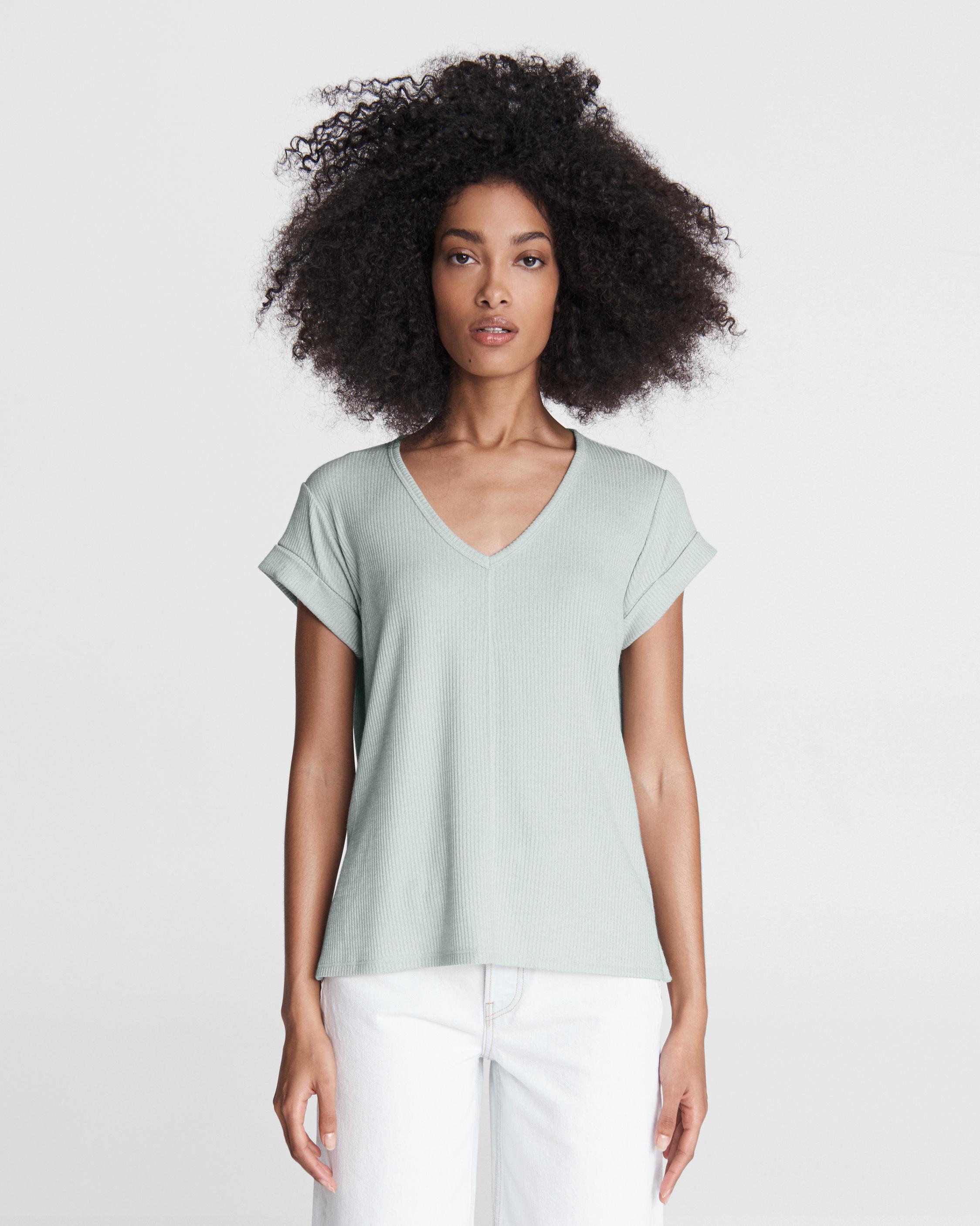 The Knit Rib V-Neck Tee | rag & bone