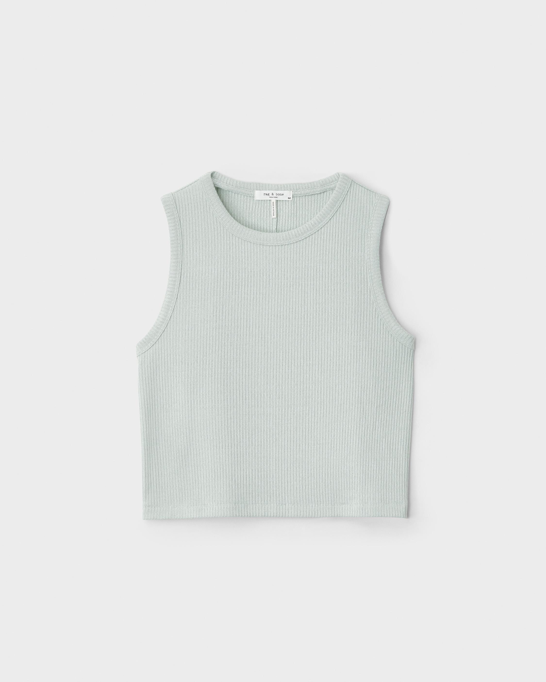 Buy the The Knit Rib Cropped Tank | rag & bone