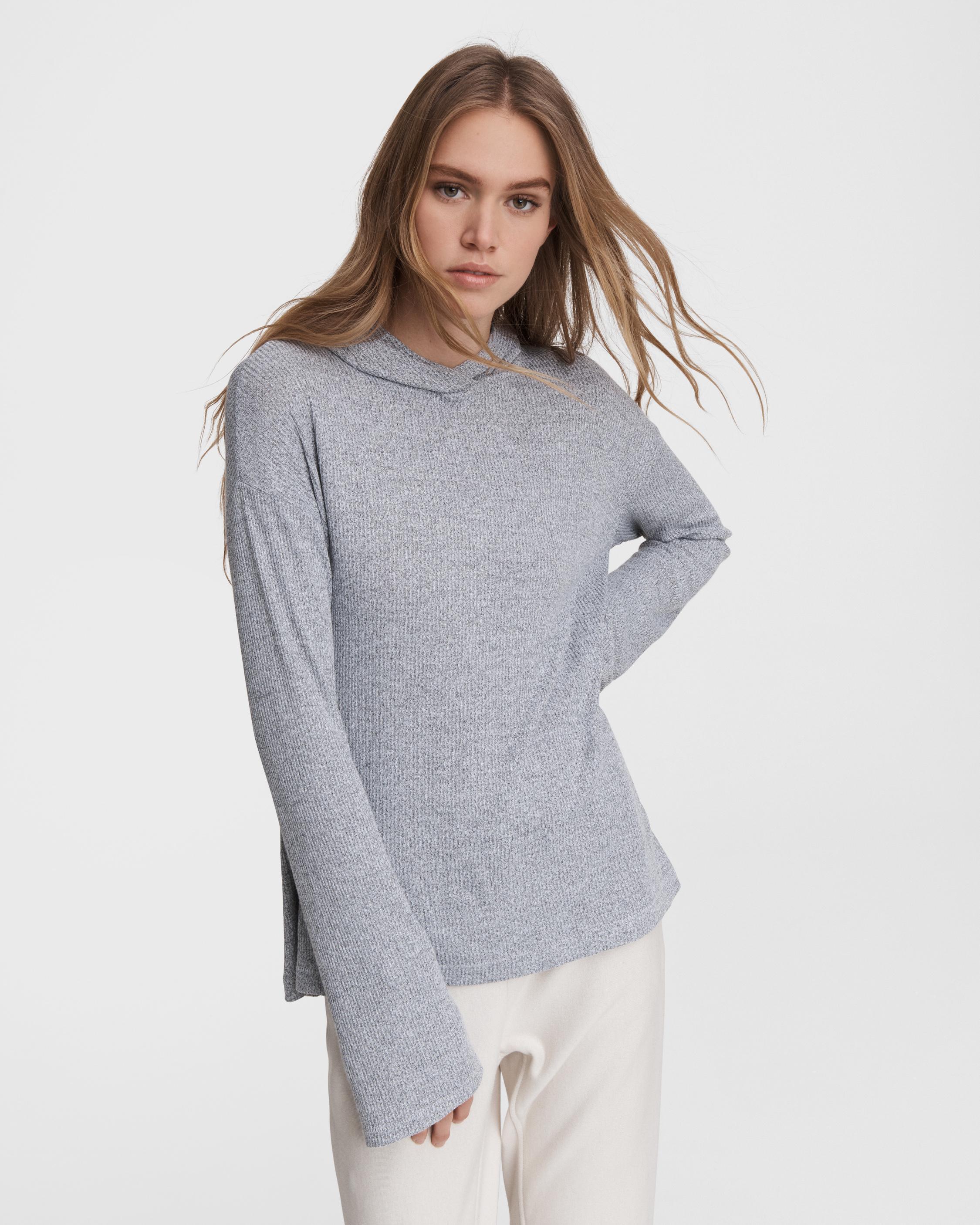 The Knit Rib Hoodie - Light Grey | rag & bone