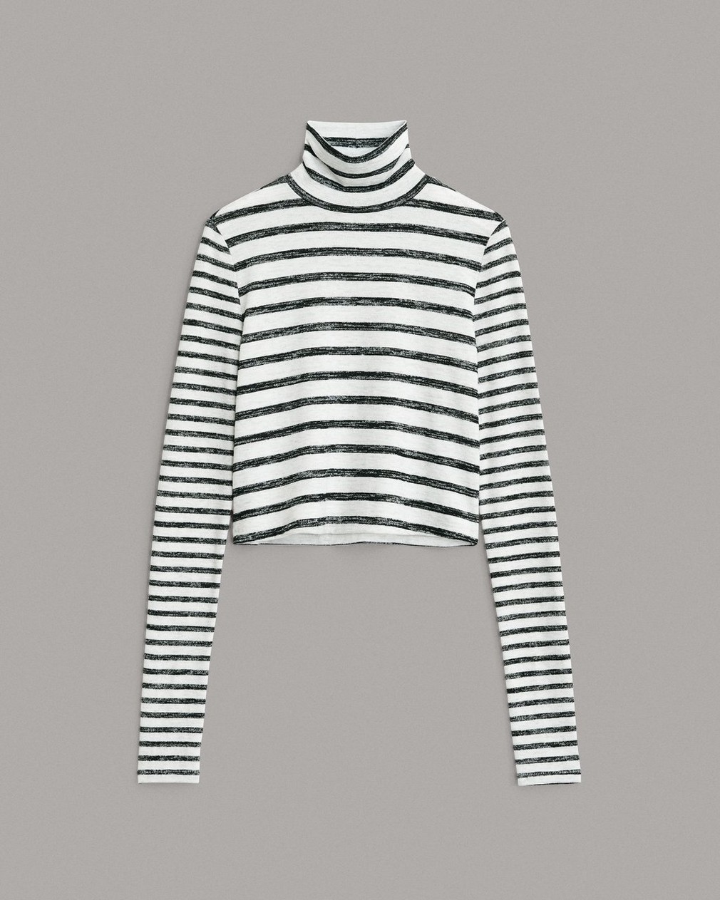 Knit Stripe Long Sleeve Turtleneck