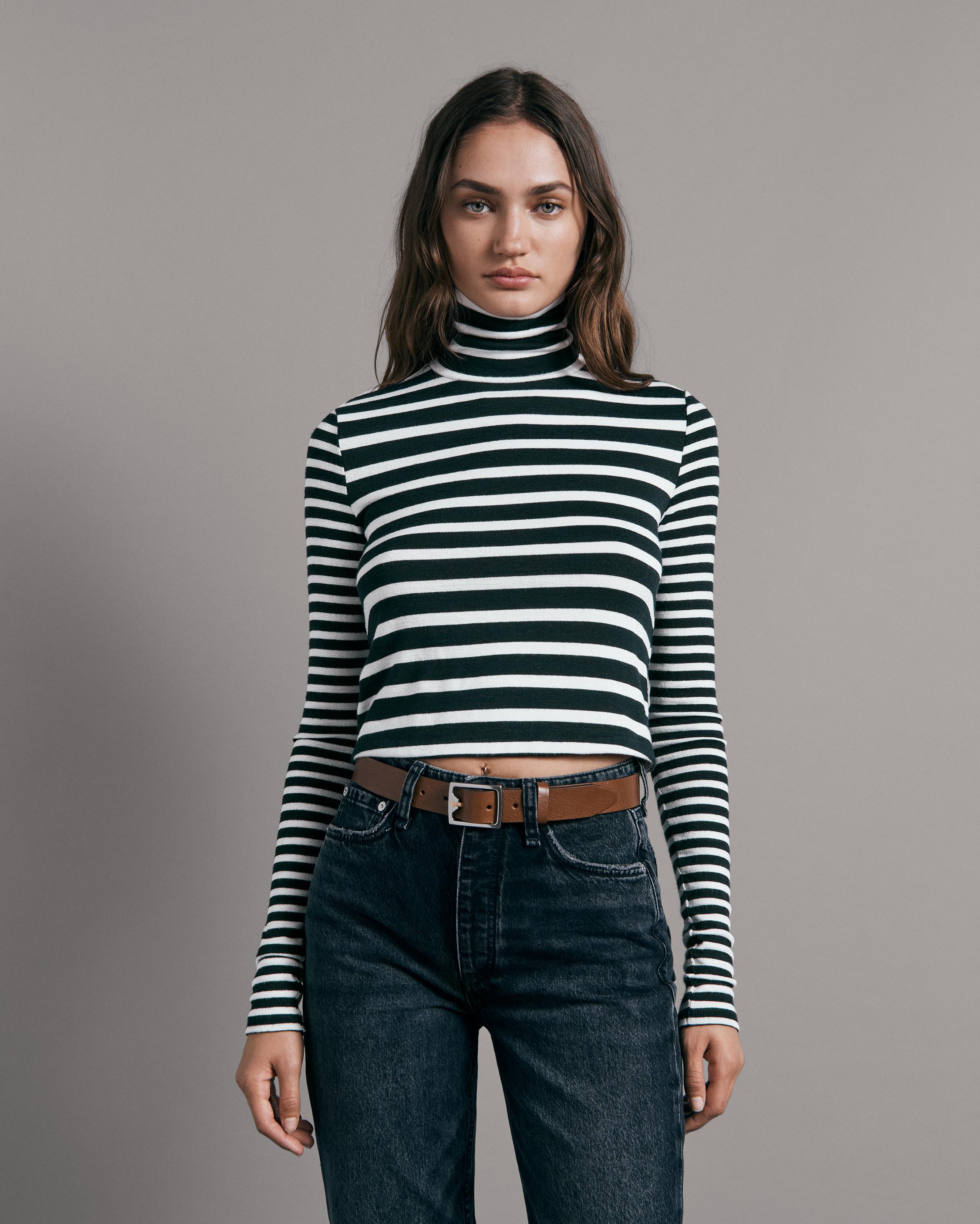 Knit Stripe Long Sleeve Turtleneck | rag & bone