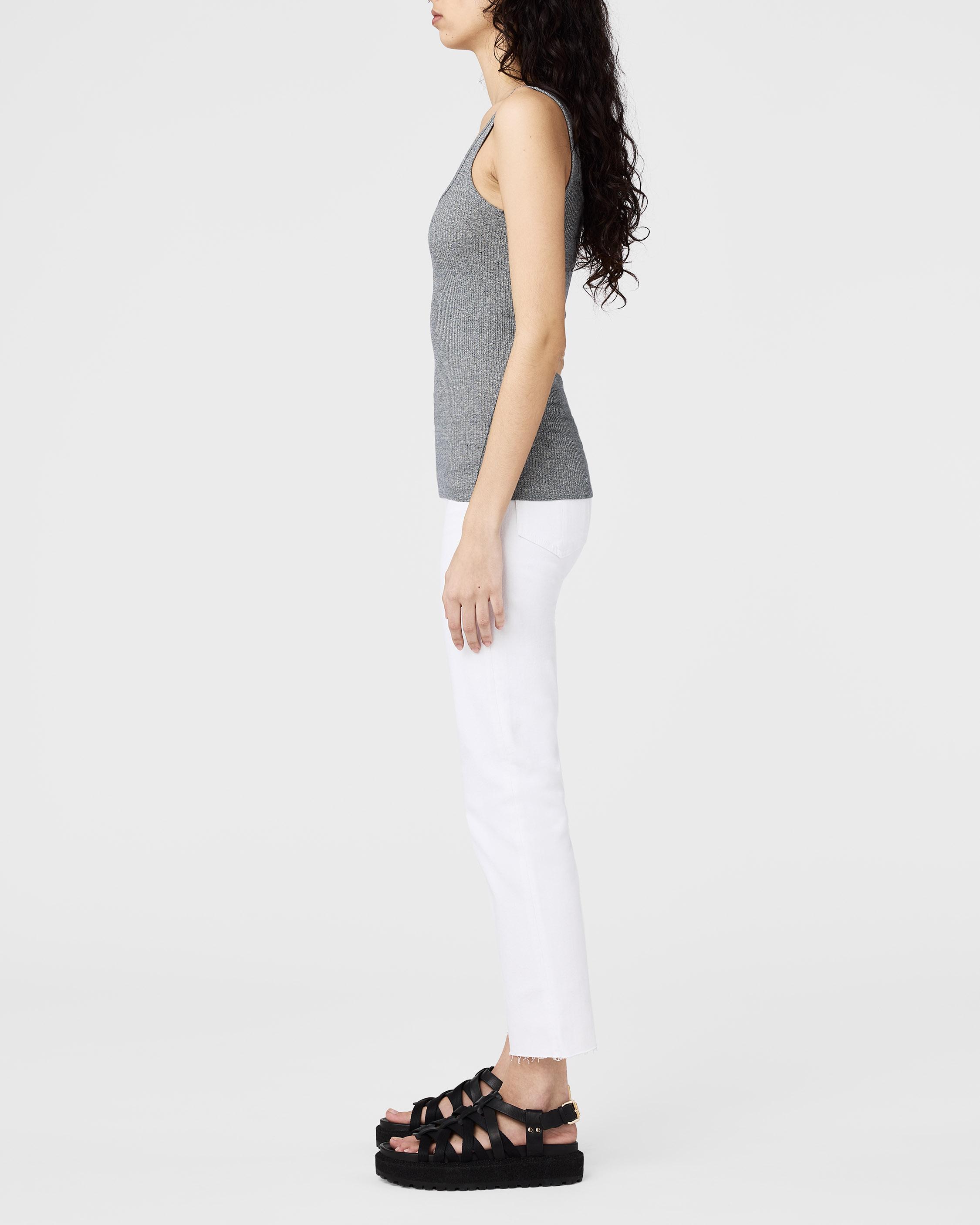 Pima Cotton Rib Tank Medium Heather