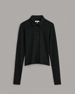 Essential Rib Polo Long Sleeve image number 2