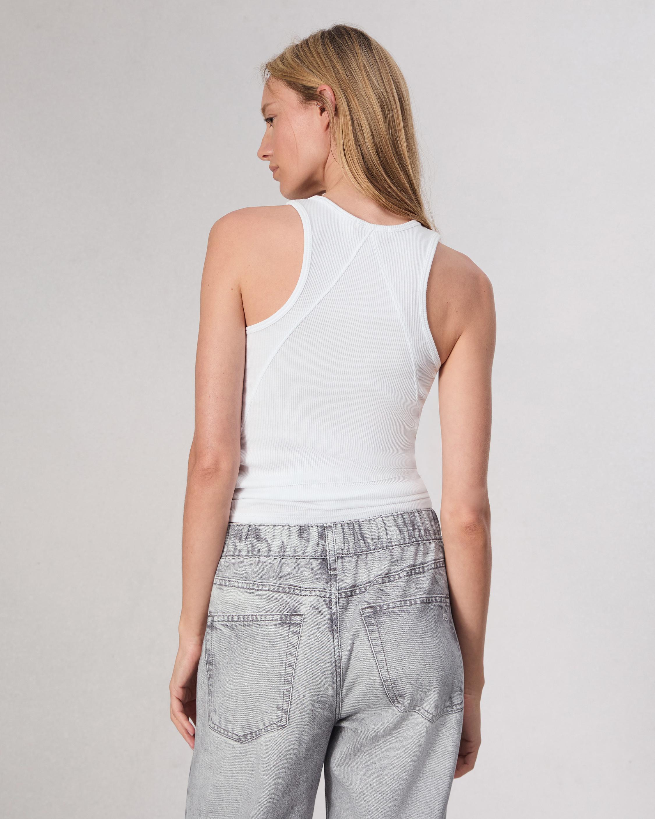 The Essential Rib Tank - White