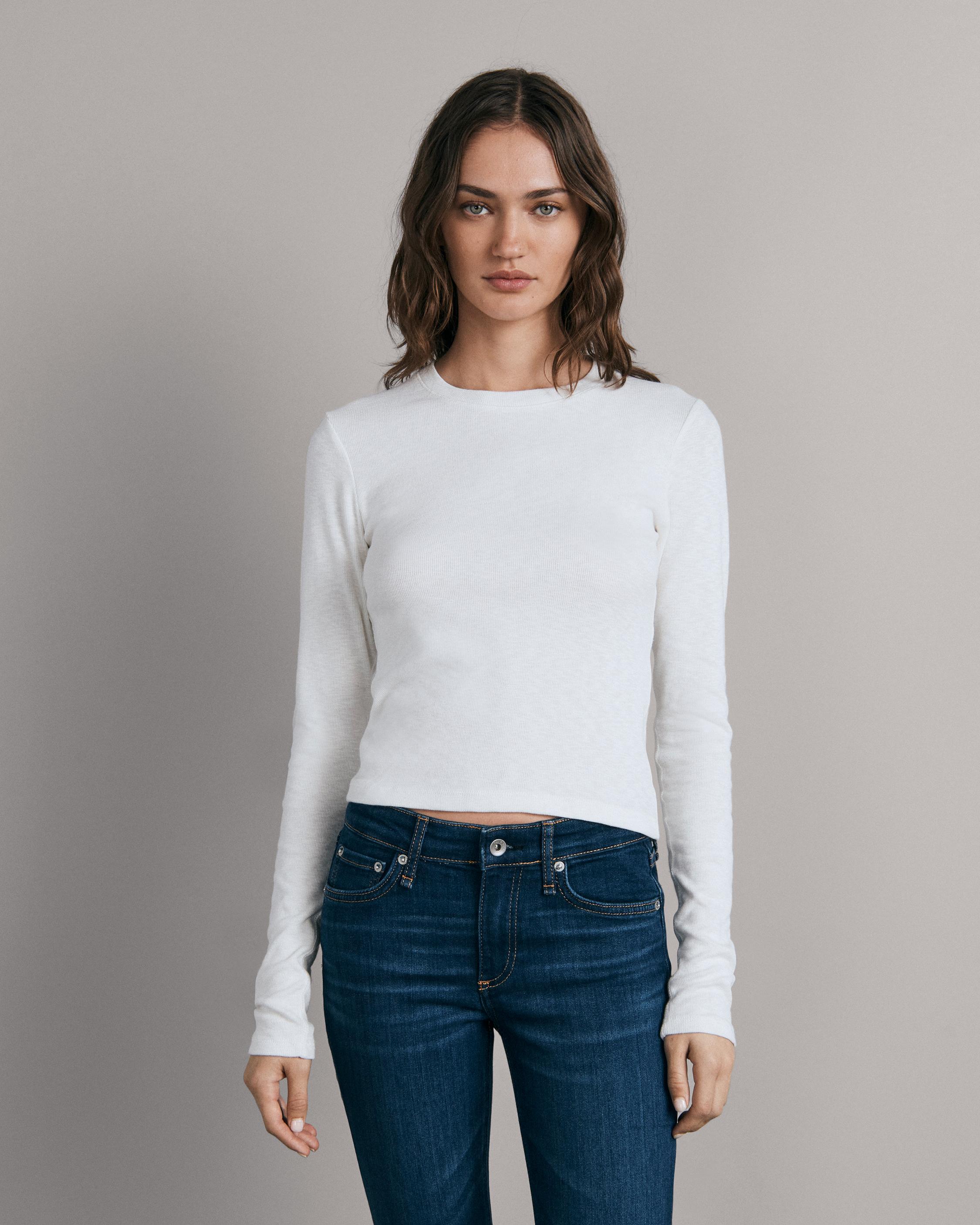 Cropped Ribbed T-Shirt image number 1