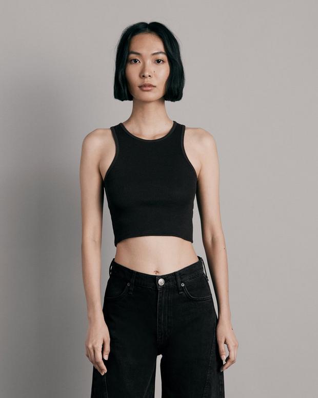 Essential Rib Cropped Tank image number 1