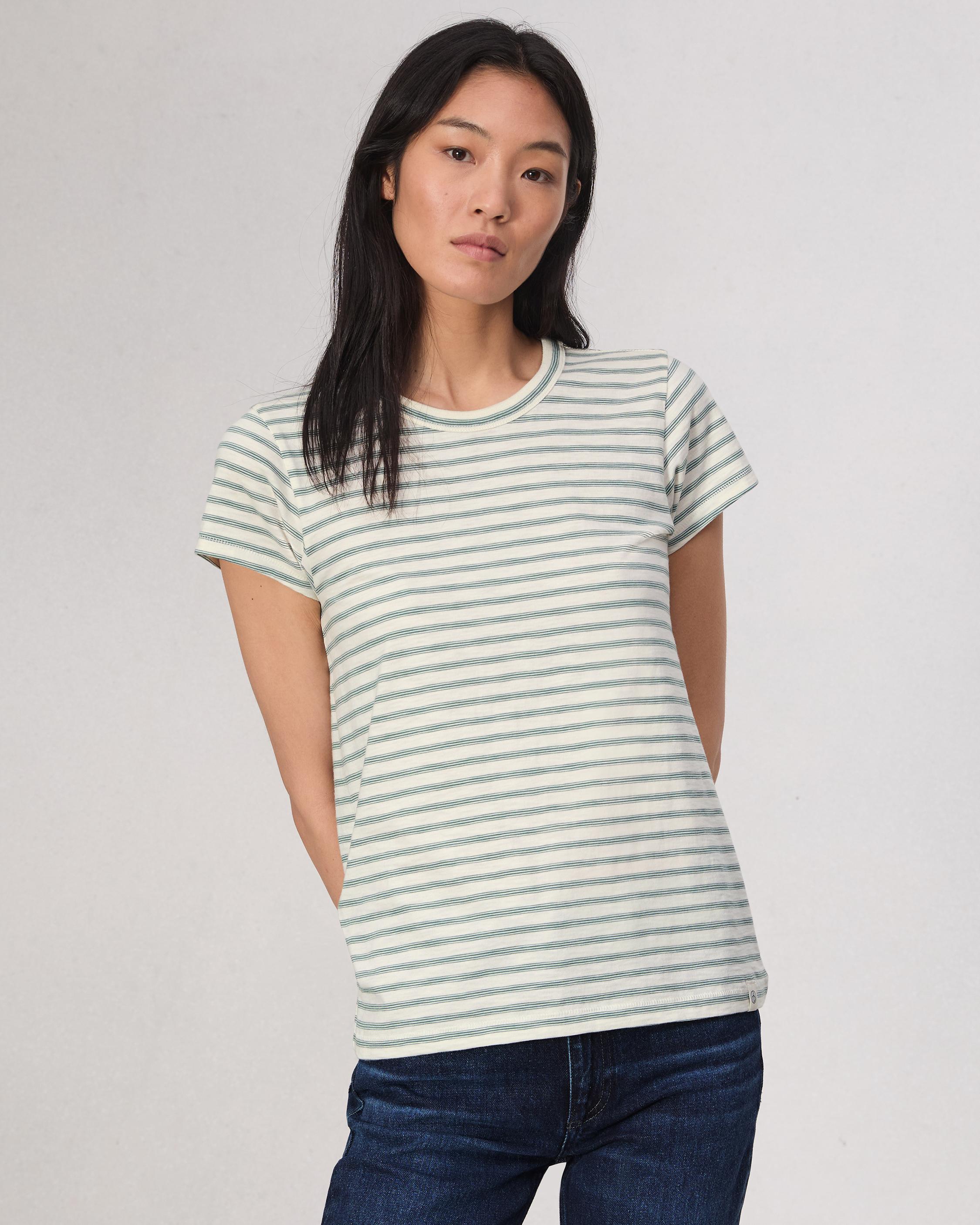 The Slub Striped Tee image number 1