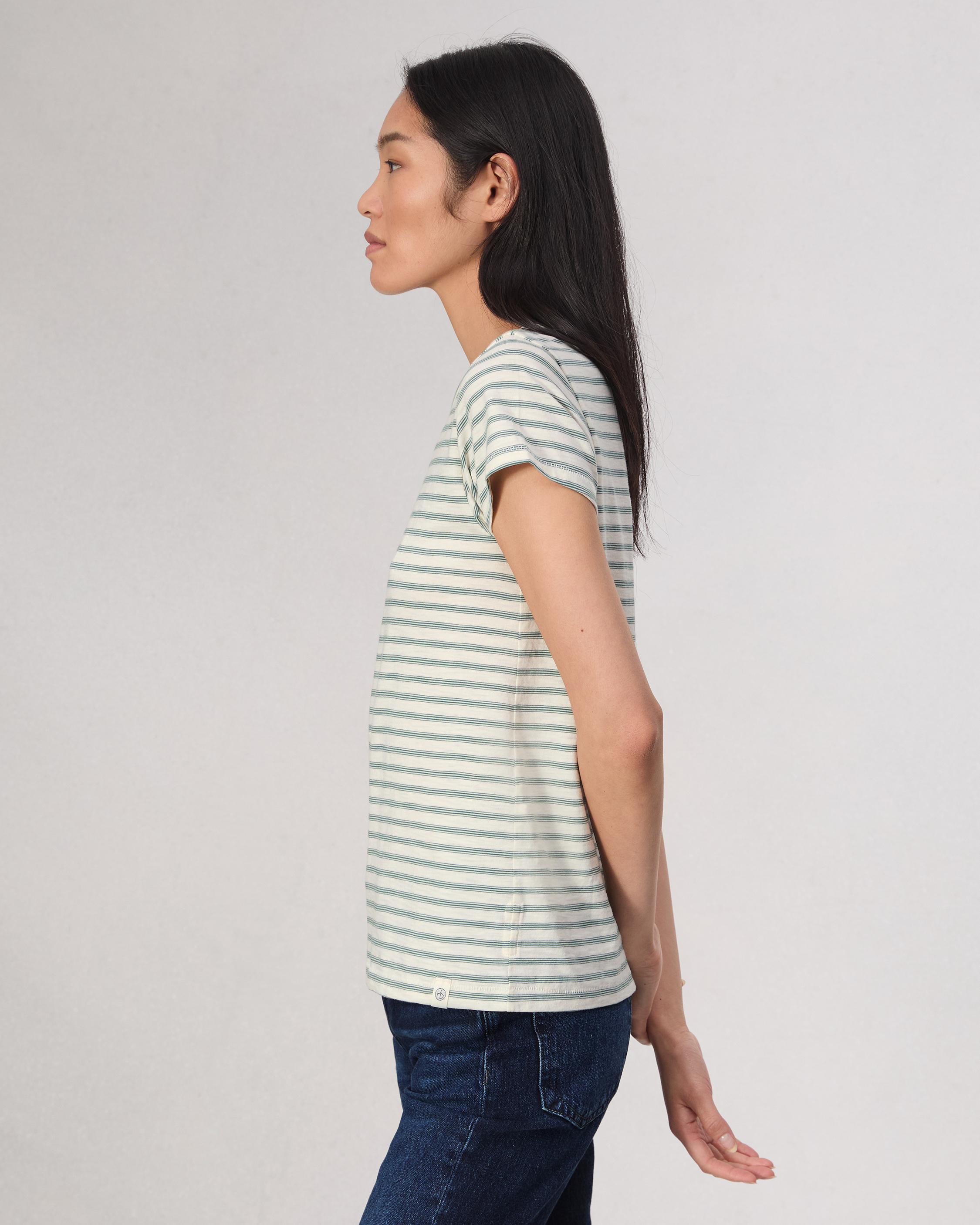 The Slub Striped Tee image number 4