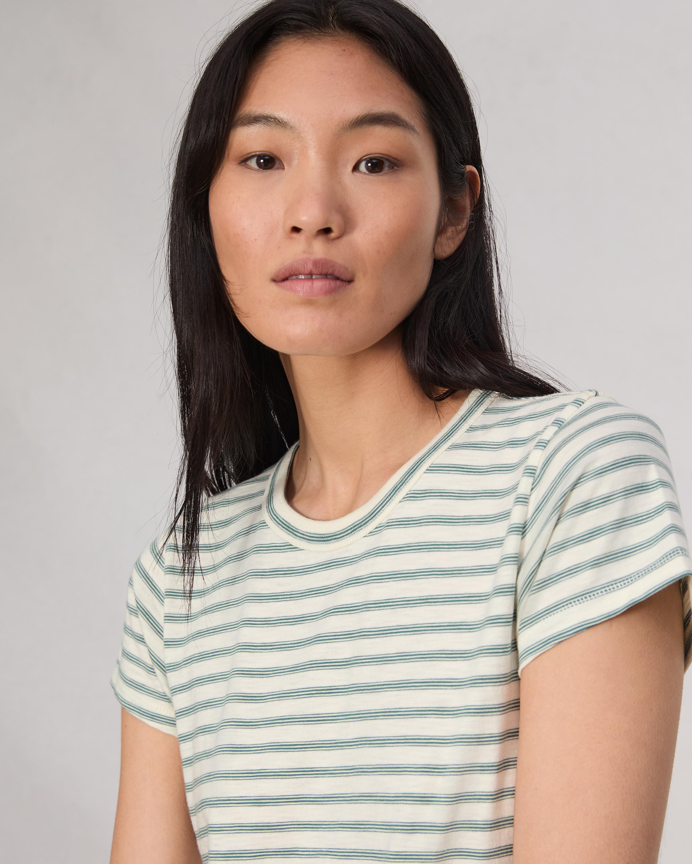 The Slub Striped Tee image number 6