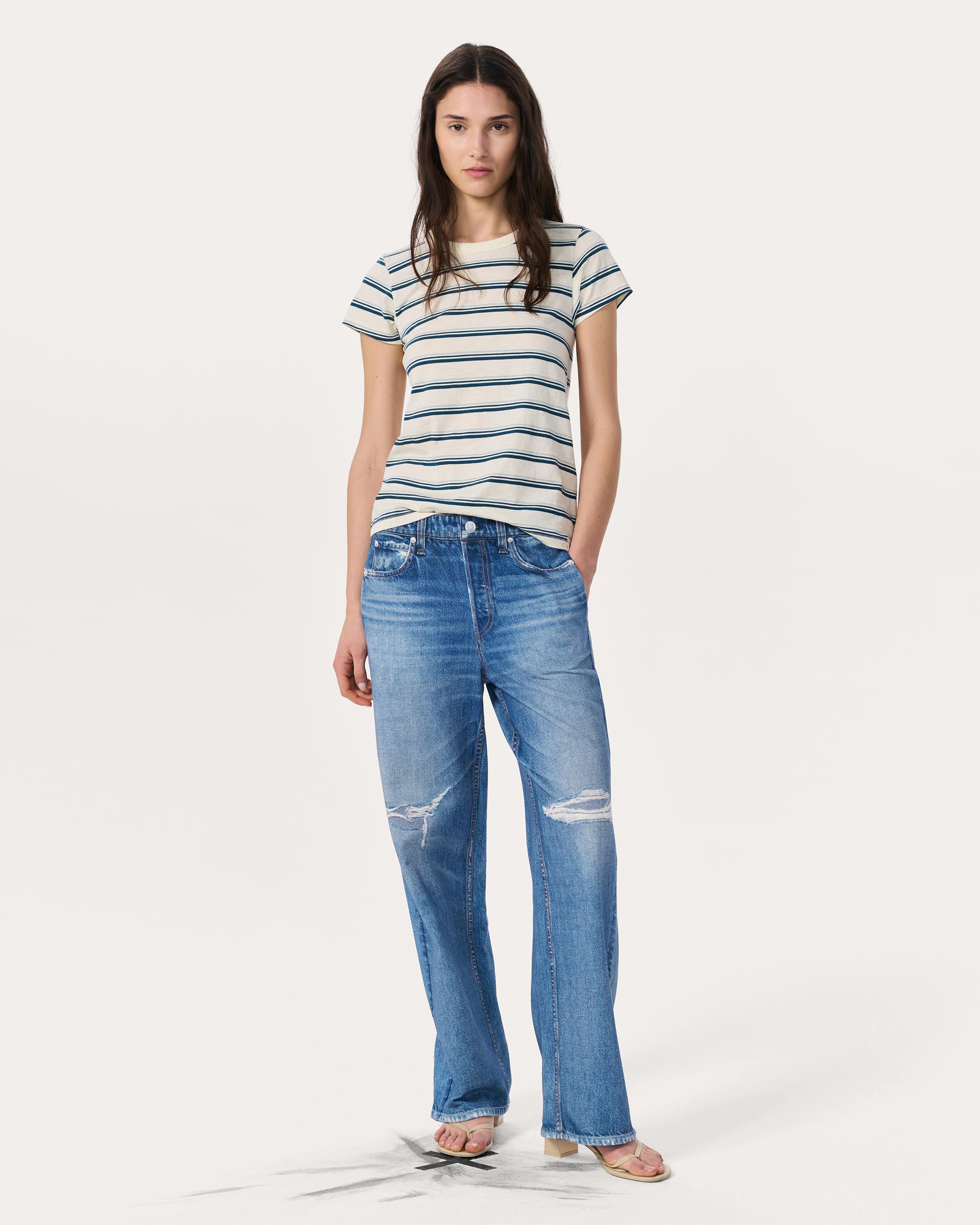 The Slub Striped Tee image number 3