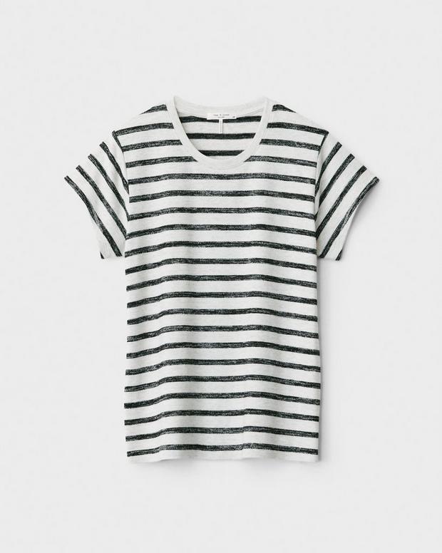 The Knit Stripe Short Sleeve Tee image number 2