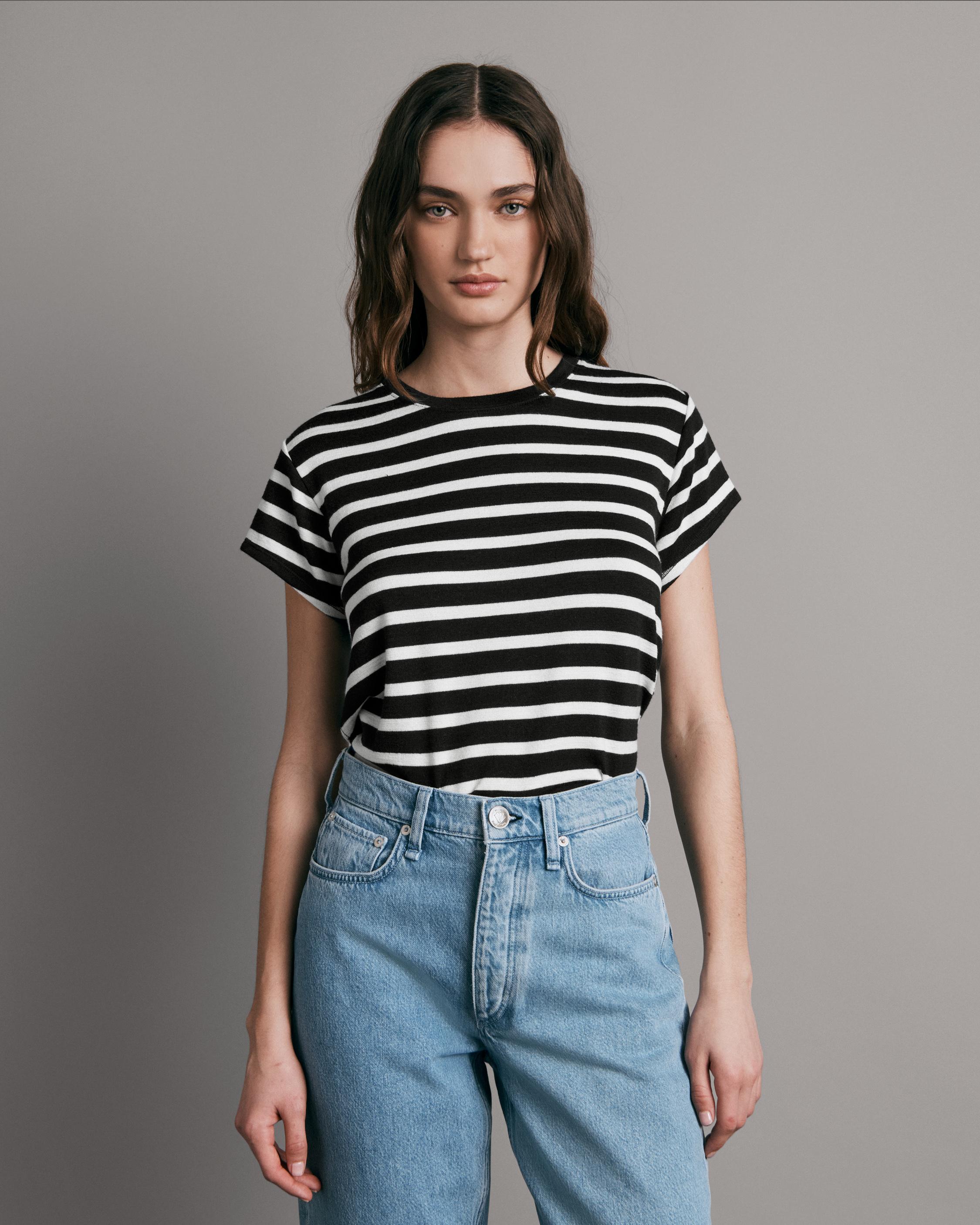 Knit Stripe Short Sleeve Tee | rag & bone