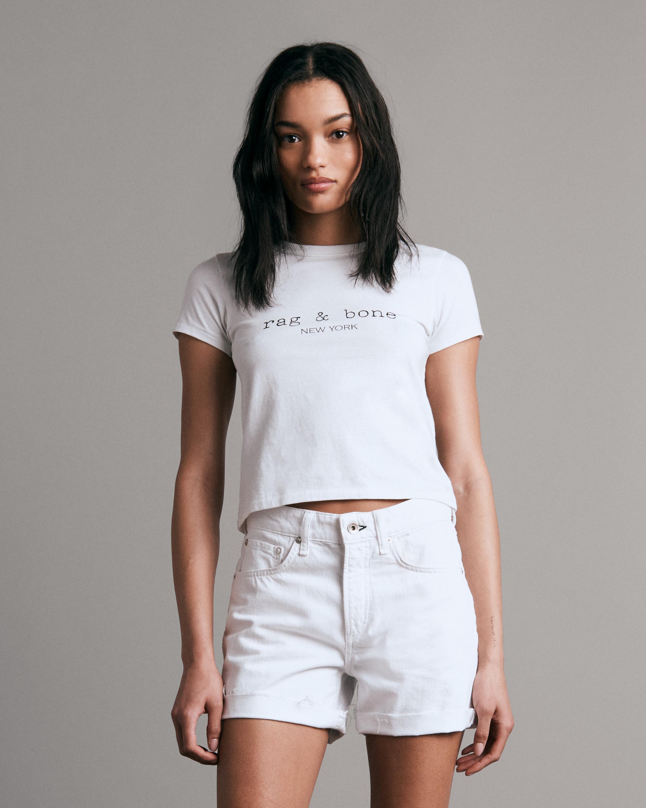 rb Logo Cropped Baby Tee | rag & bone