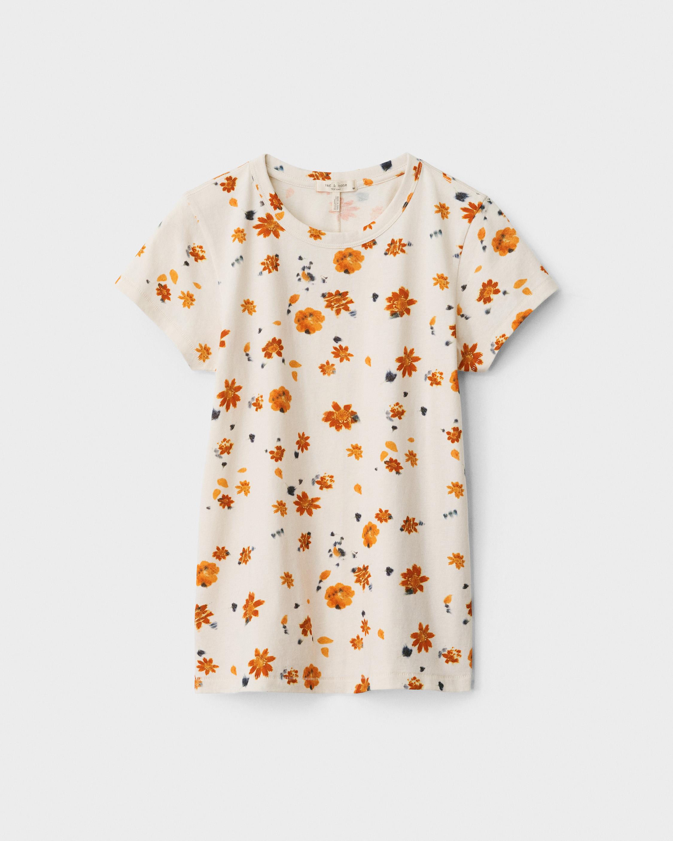 All Over Floral Tee bone rag | Ivory & 