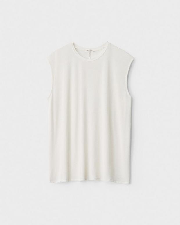 Michal Linen Muscle Tank image number 2