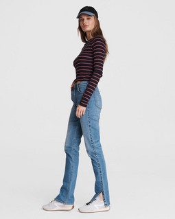 Essential Cotton Rib Stripe Long Sleeve image number 4