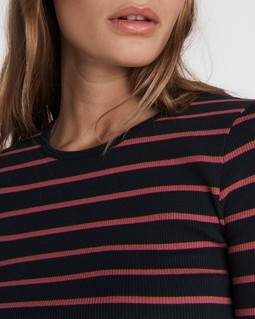 Essential Cotton Rib Stripe Long Sleeve image number 6
