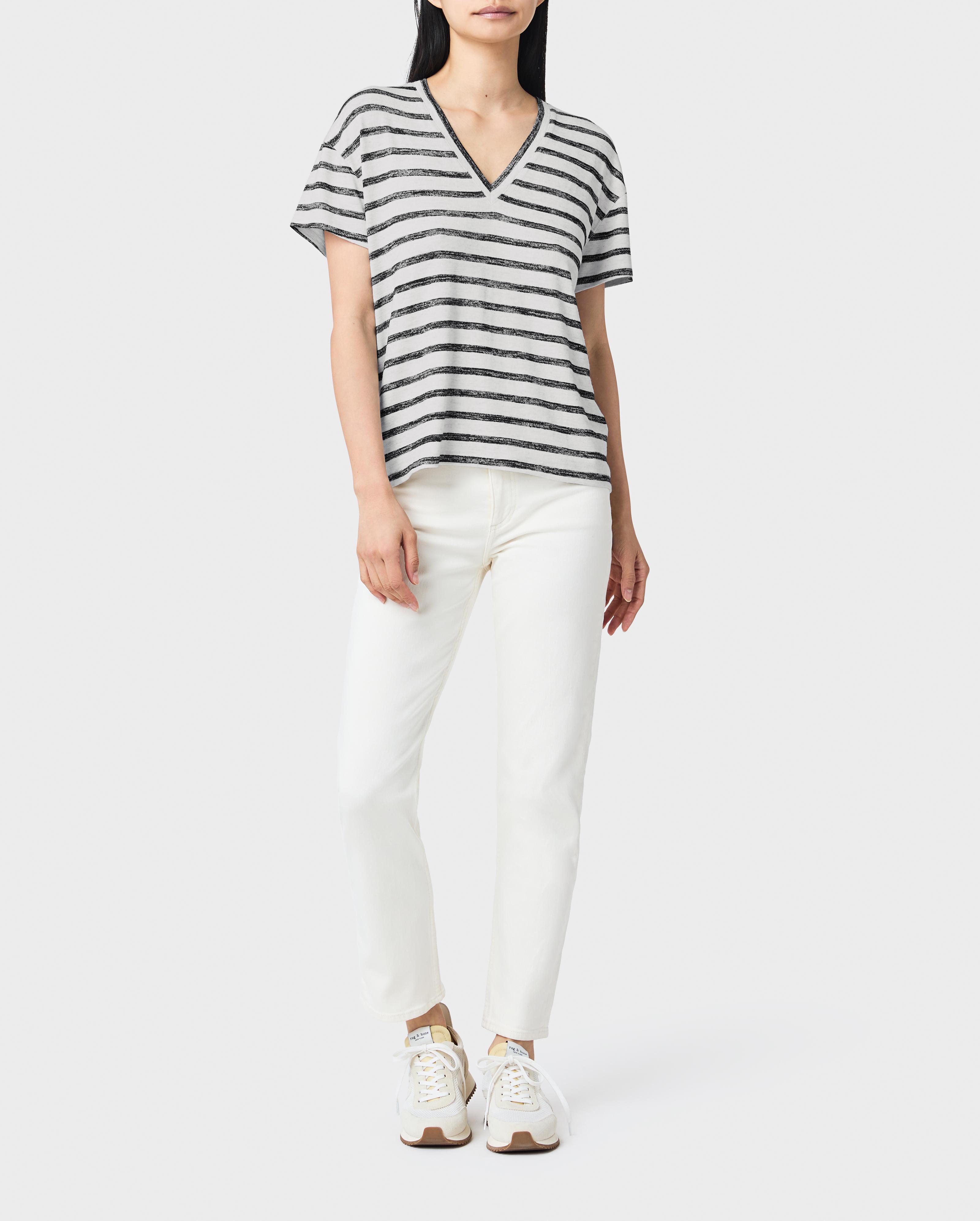 The Knit Stripe V-Neck