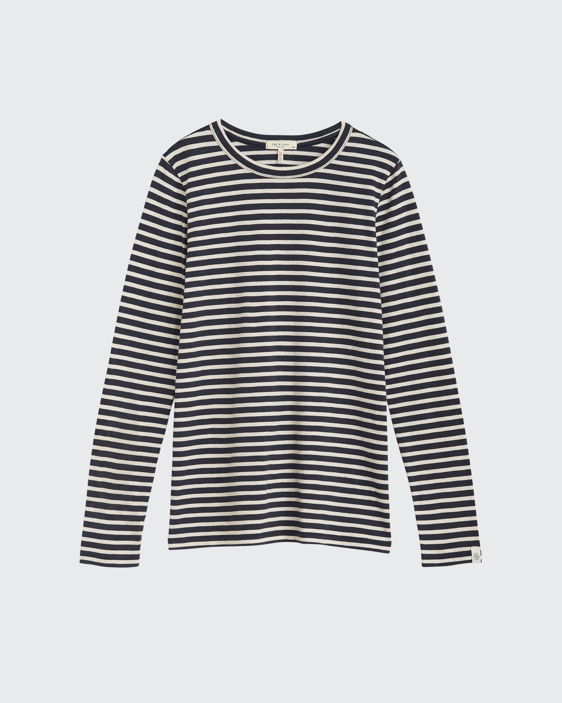 Rag And Bone Slub Long Sleeve Tee The Slub Striped Long Sleeve