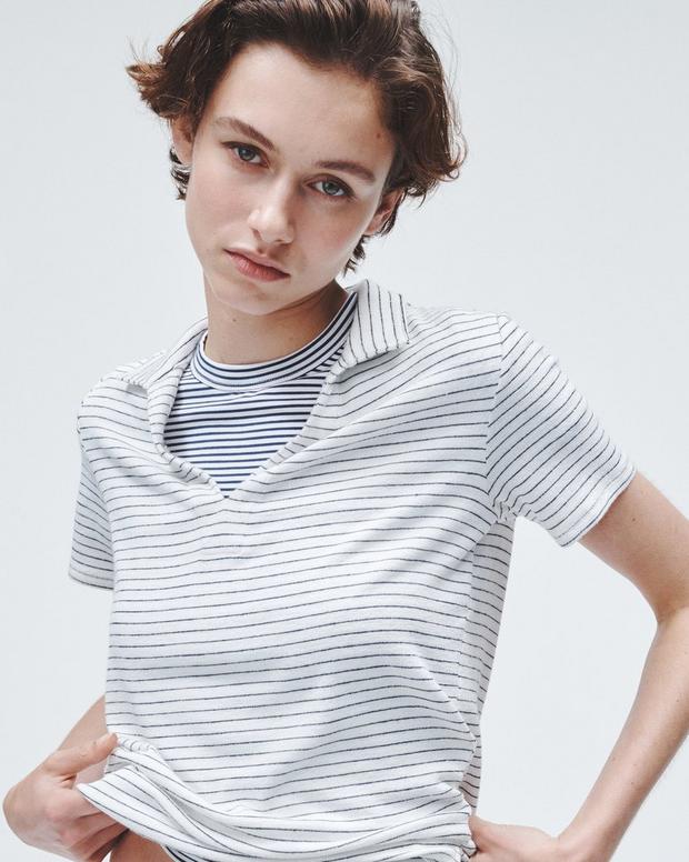 The Knit Striped Polo image number 1