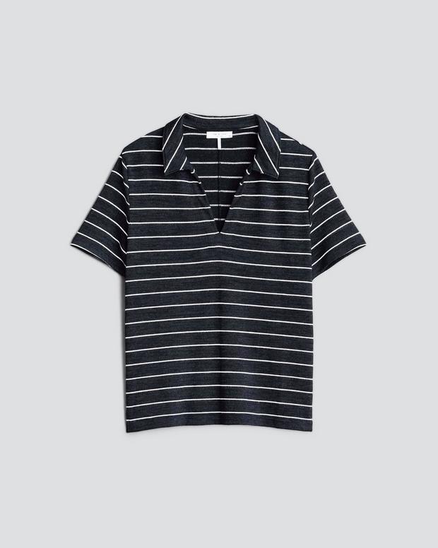 The Knit Stripe Rayon Polo image number 2