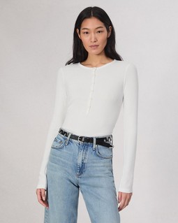 The Knit Rib Henley - Heather Black | rag & bone The Knit Rib Henley - Heather Black | rag & bone