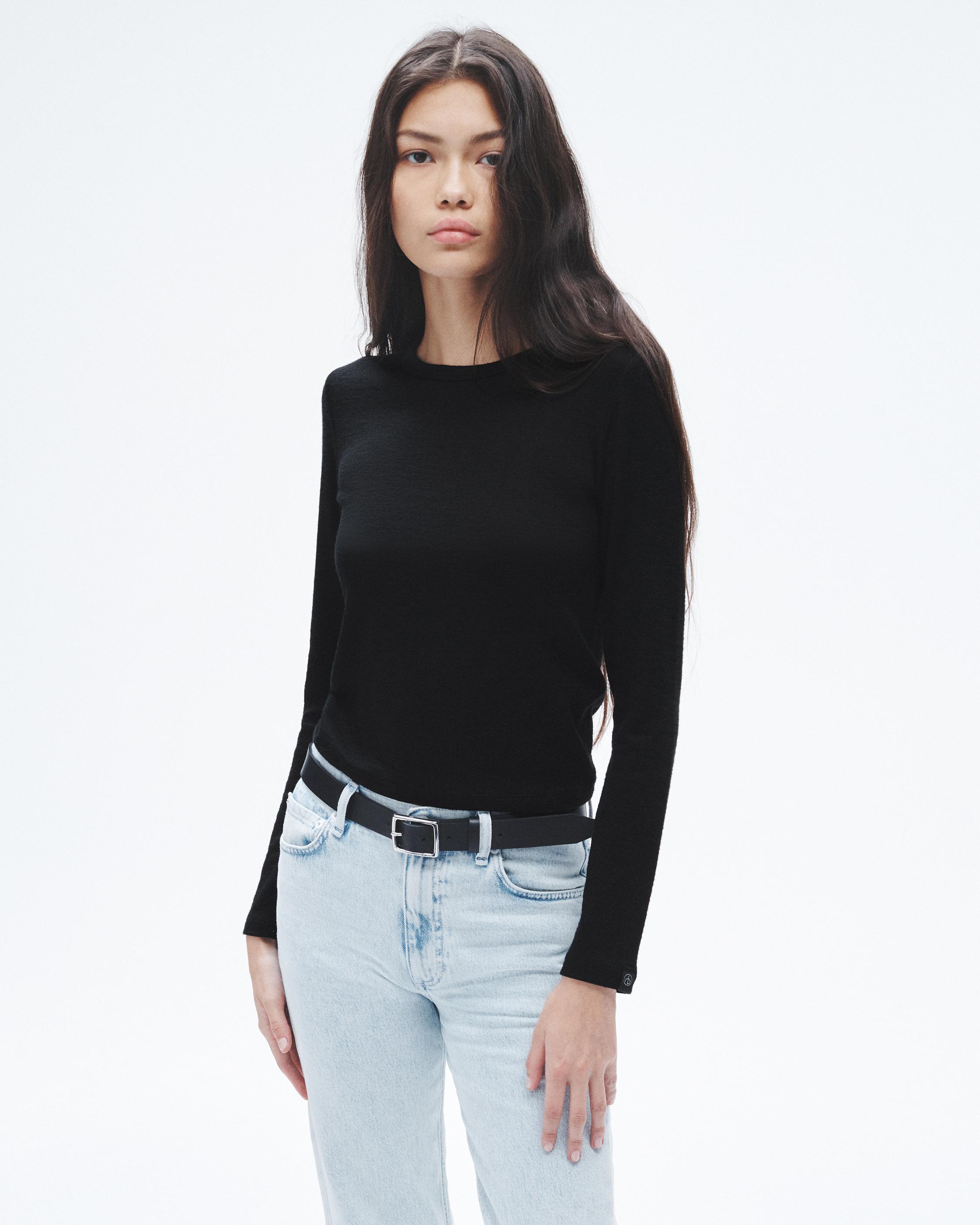 The Knit Long Sleeve Tee - Black