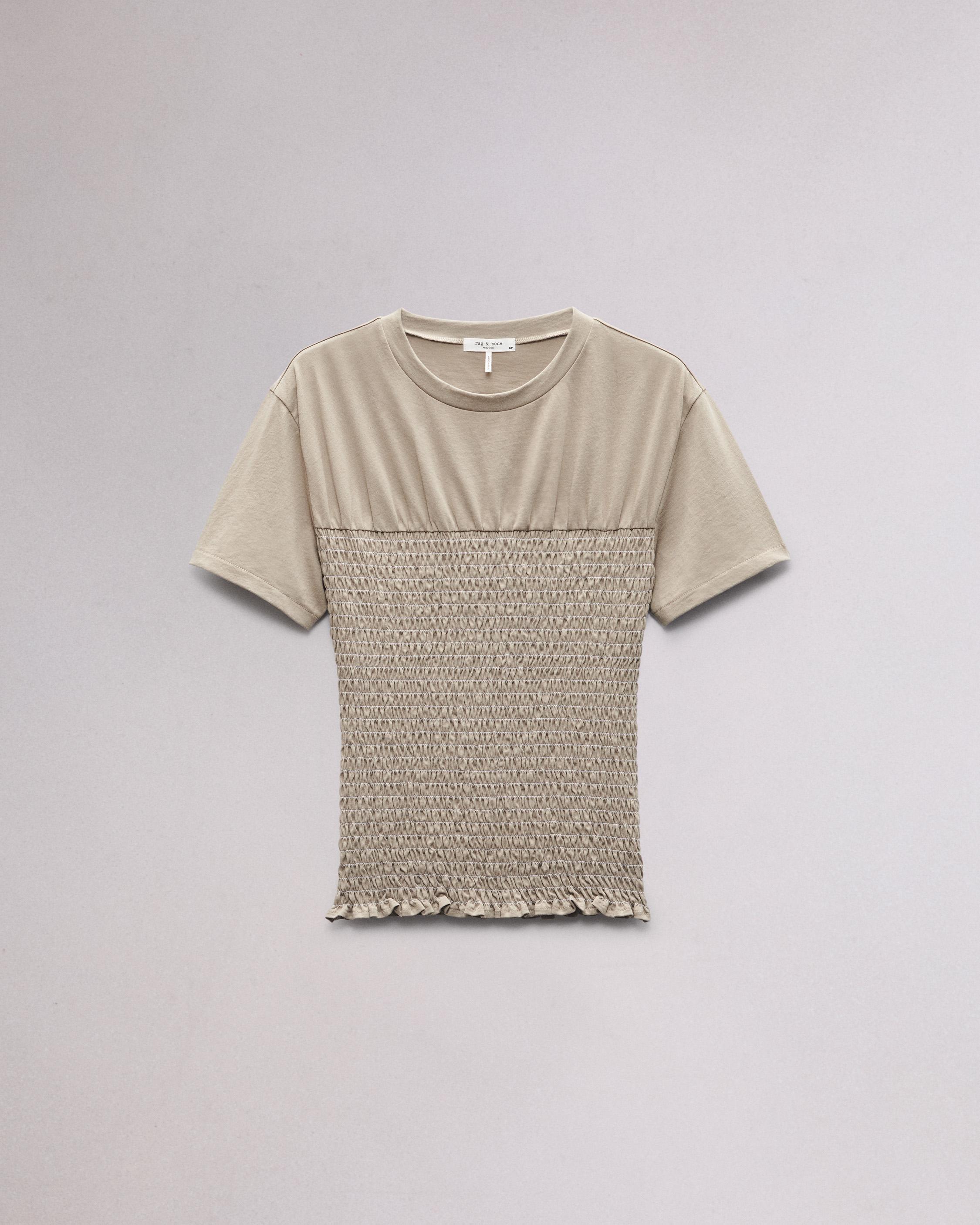 Smocked Cotton Tee image number 2