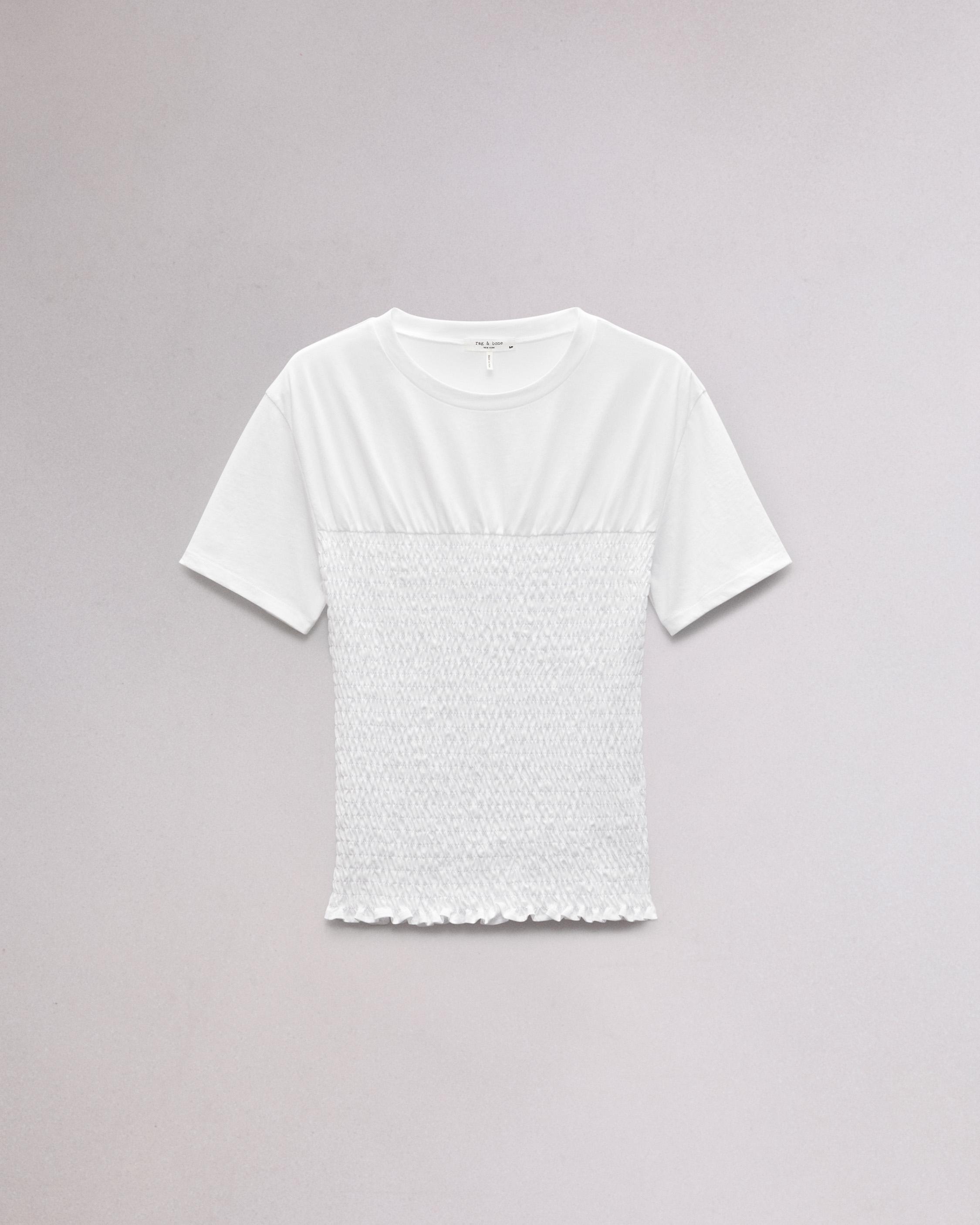 Smocked Cotton Tee image number 2