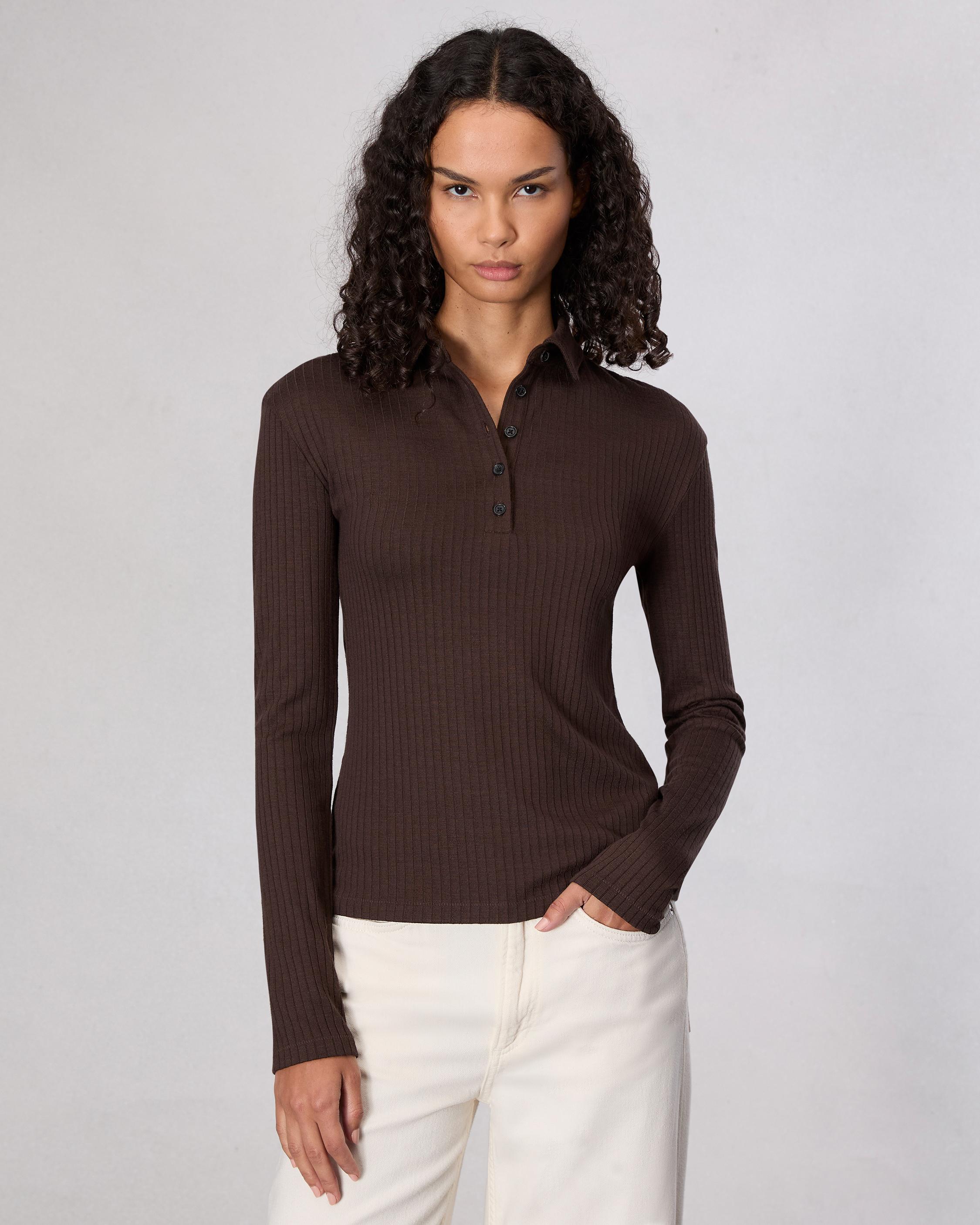 The Knit Rib Polo Shirt image number 1