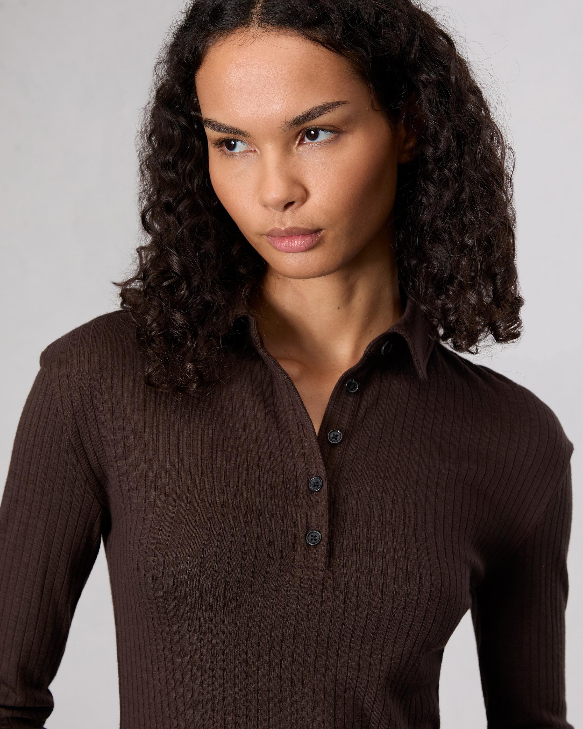 The Knit Rib Polo Shirt image number 6