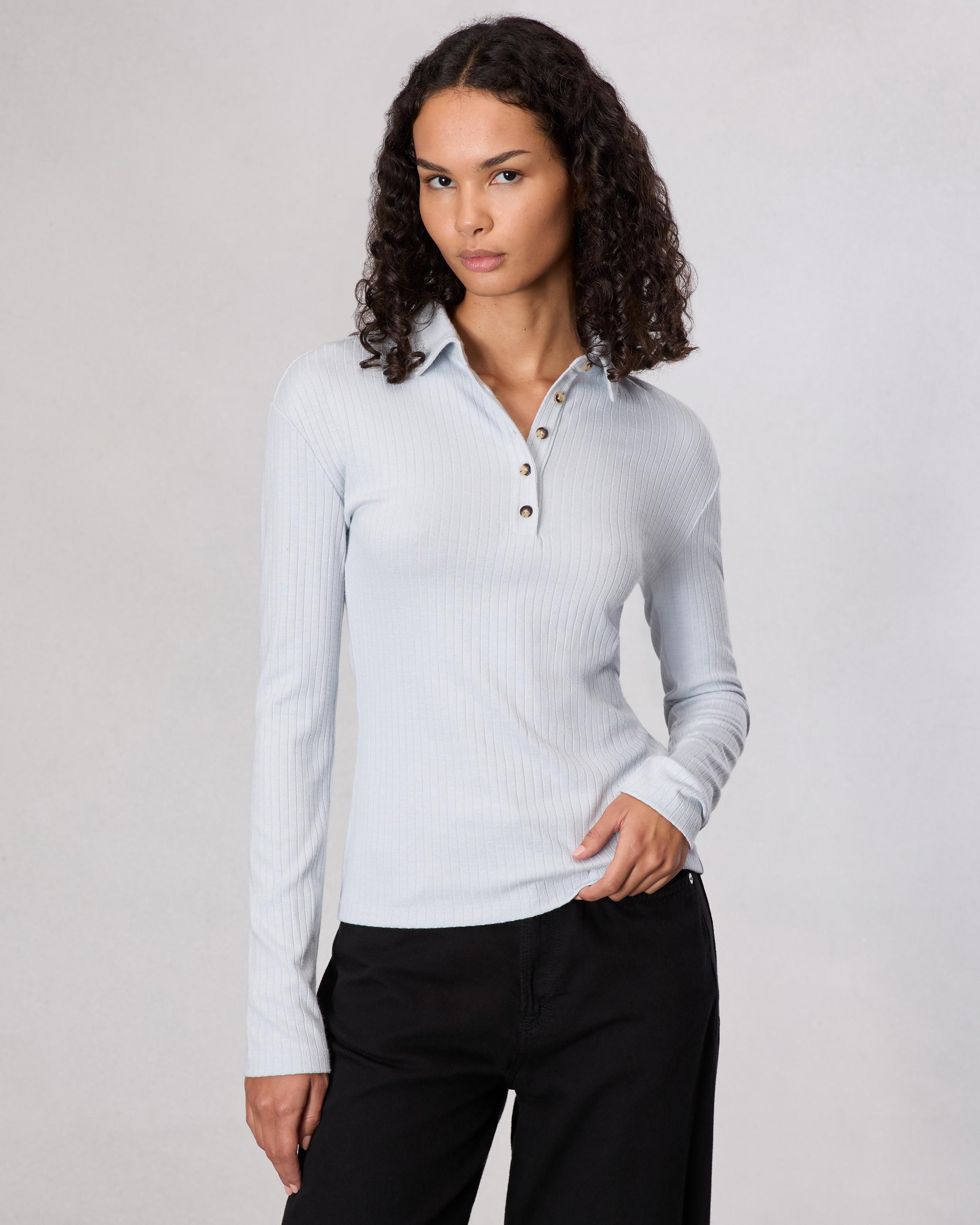 The Knit Rib Polo Shirt image number 1