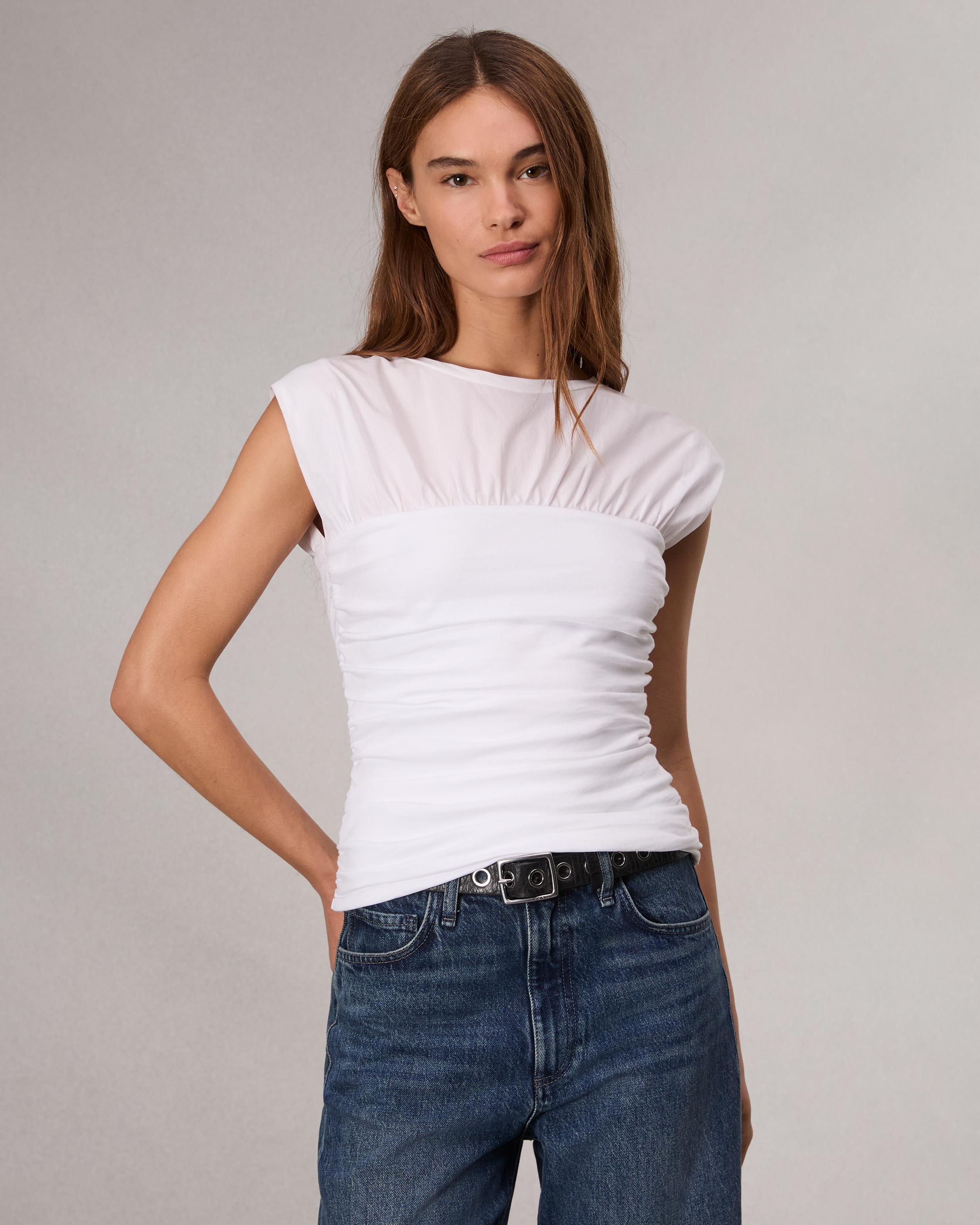 Mica Banded Cotton Top image number 1