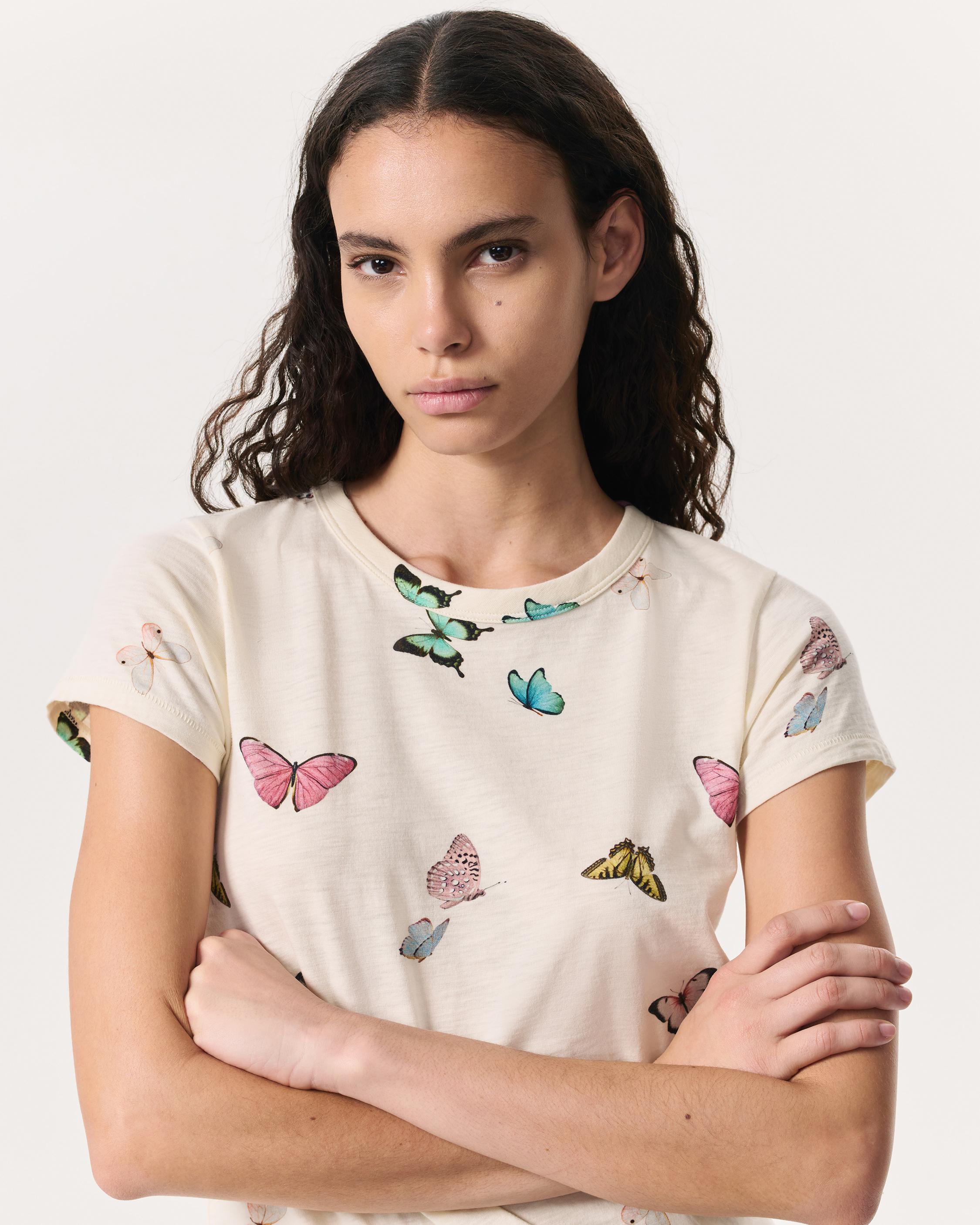 Butterfly Printed Cotton T-Shirt - image 3