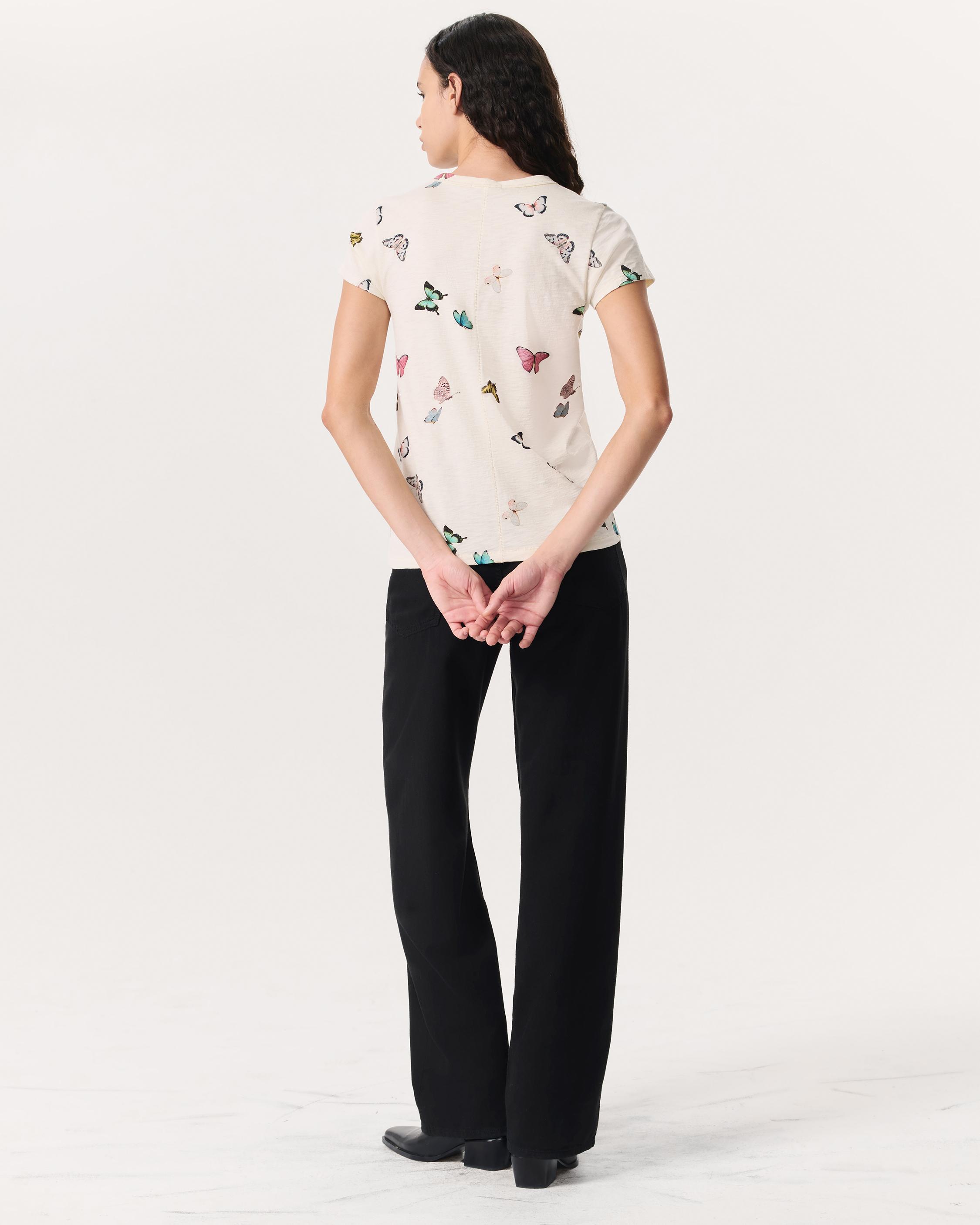 Butterfly Printed Cotton T-Shirt - image 5