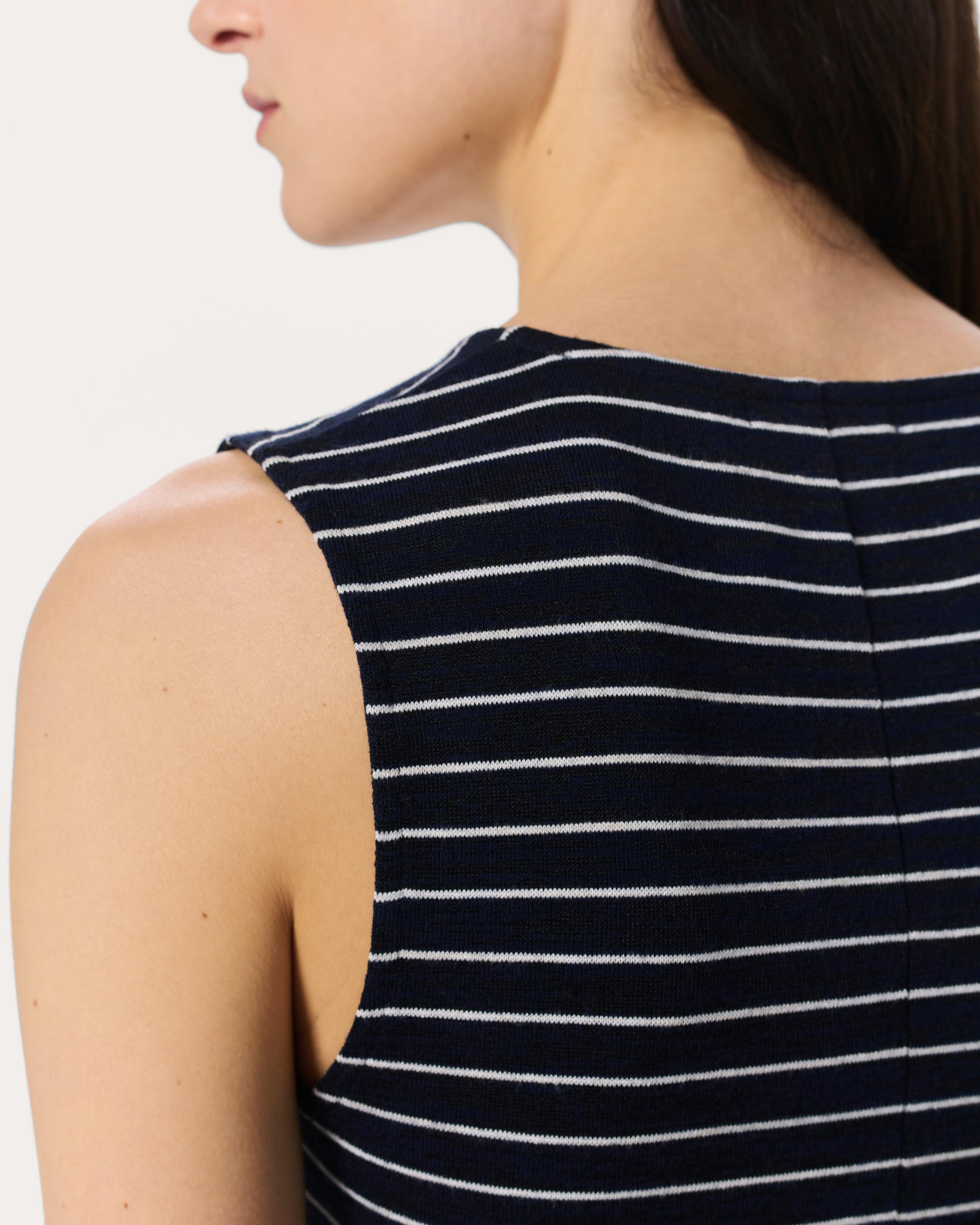 Knit Striped Button Tank Top - image 5