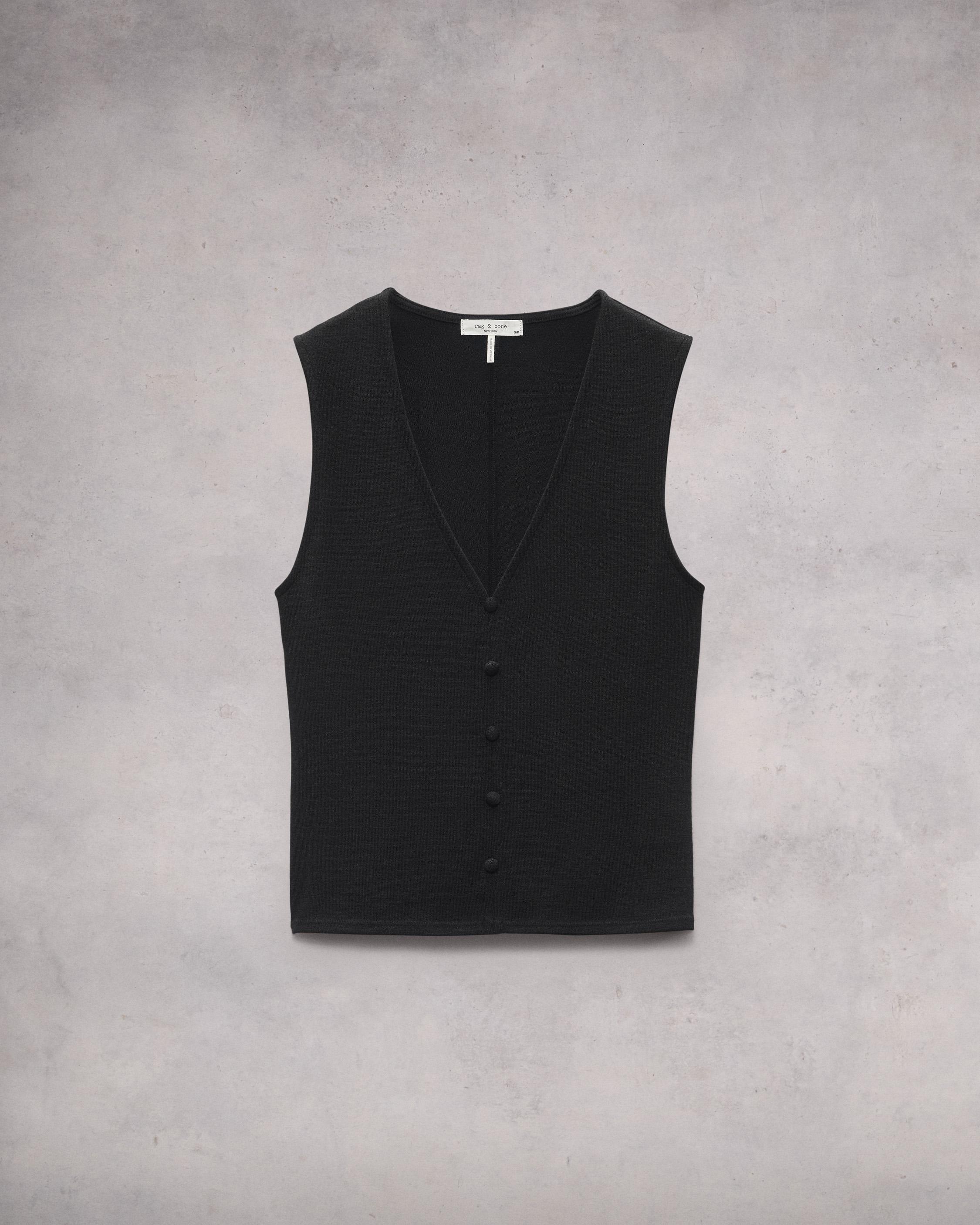 Knit Button Tank Top image number 2