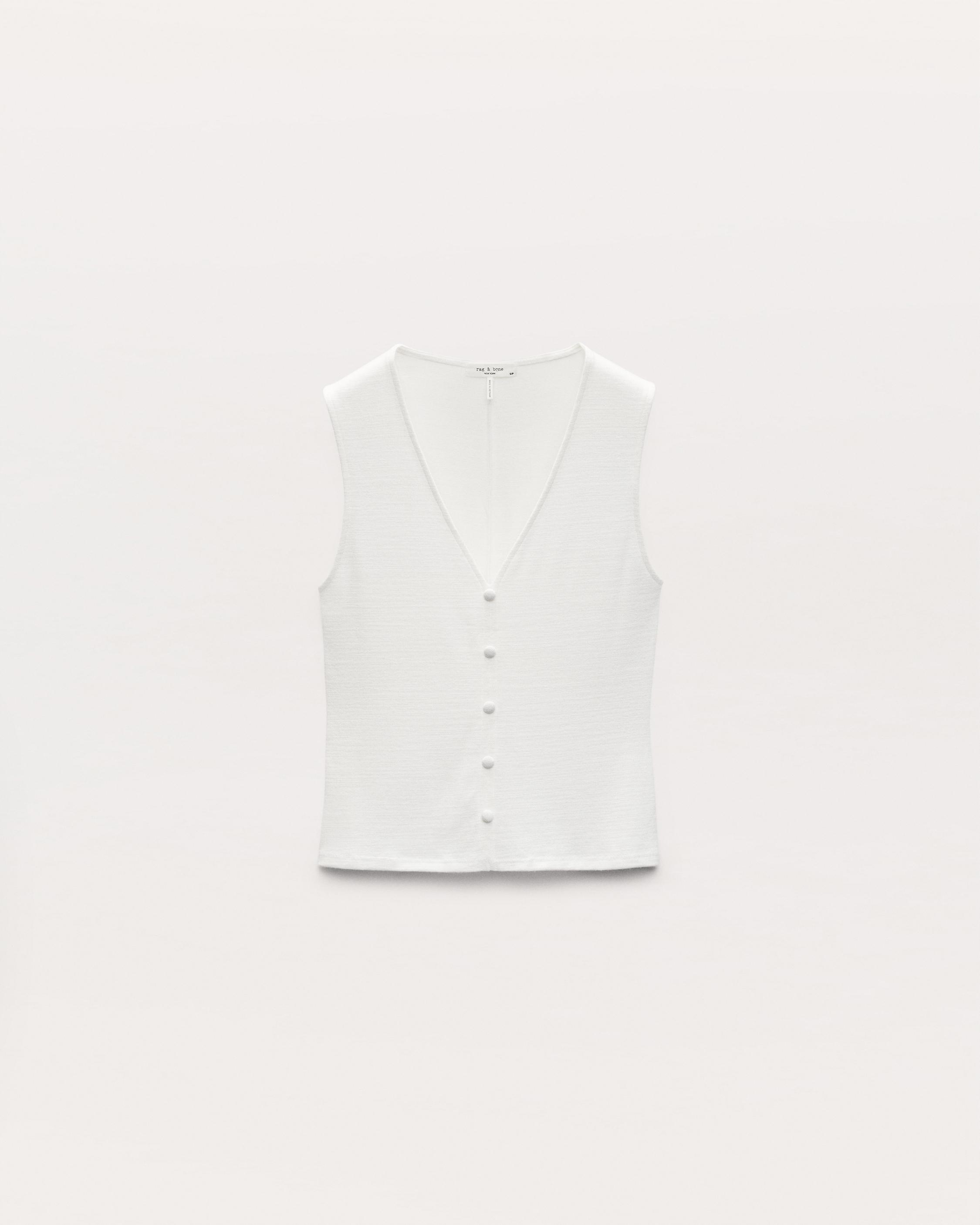 Knit Button Tank Top image number 2